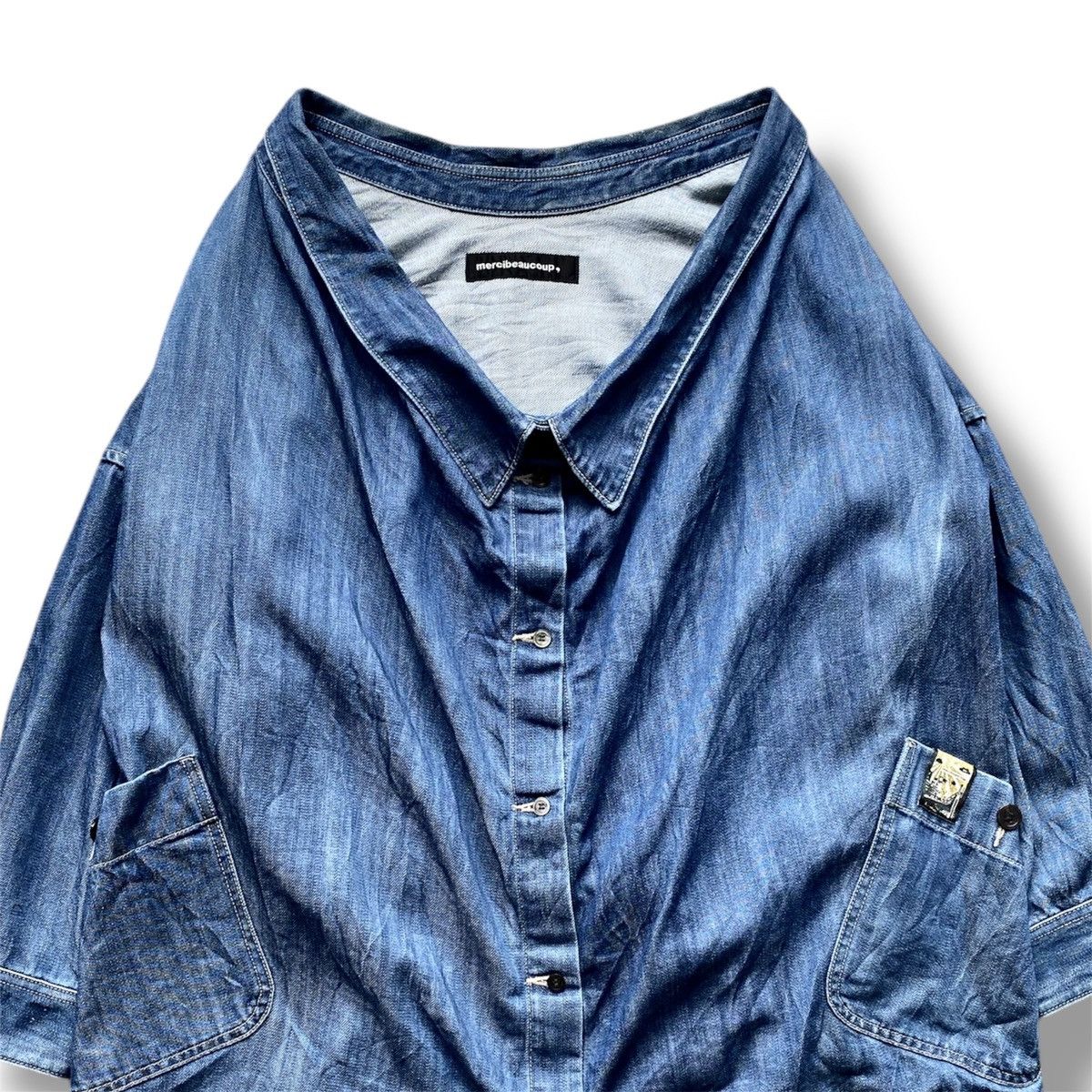 Issey Miyake 🔥ISSEY MIYAKE MERCIBEAUCOP DENIM JACKET RARE🔥 Size US L / EU 52-54 / 3 - 7 Thumbnail
