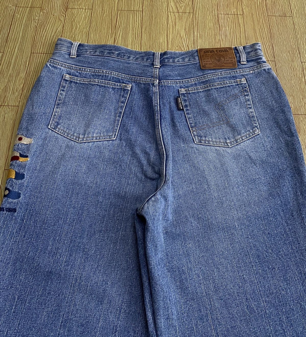 Vintage Rare Vintage Brand Lupo Di Mare Sina Cova Baggy Jeans 1990s Size US 39 - 4 Thumbnail