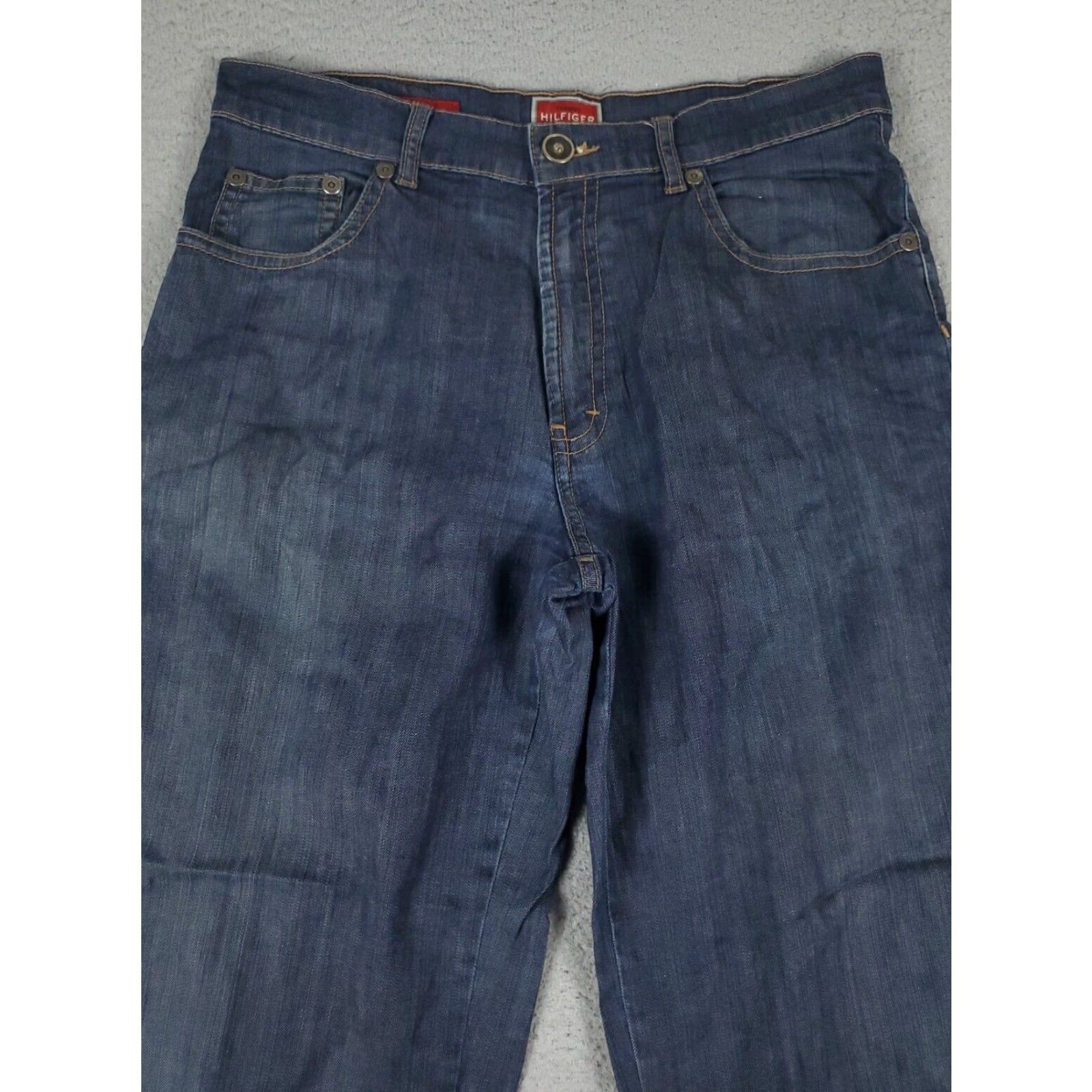 Tommy Hilfiger Tommy Hilfiger Mens Blue Relaxed Straight Leg Jeans Pants 33x31 Size US 33 - 2 Thumbnail