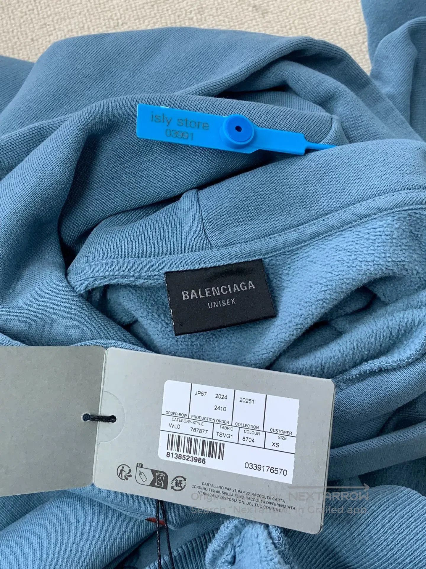 Balenciaga Balenciaga Men's Hooded Kangaroo Pocket Sweatshirt. Size US S / EU 44-46 / 1 - 5 Thumbnail