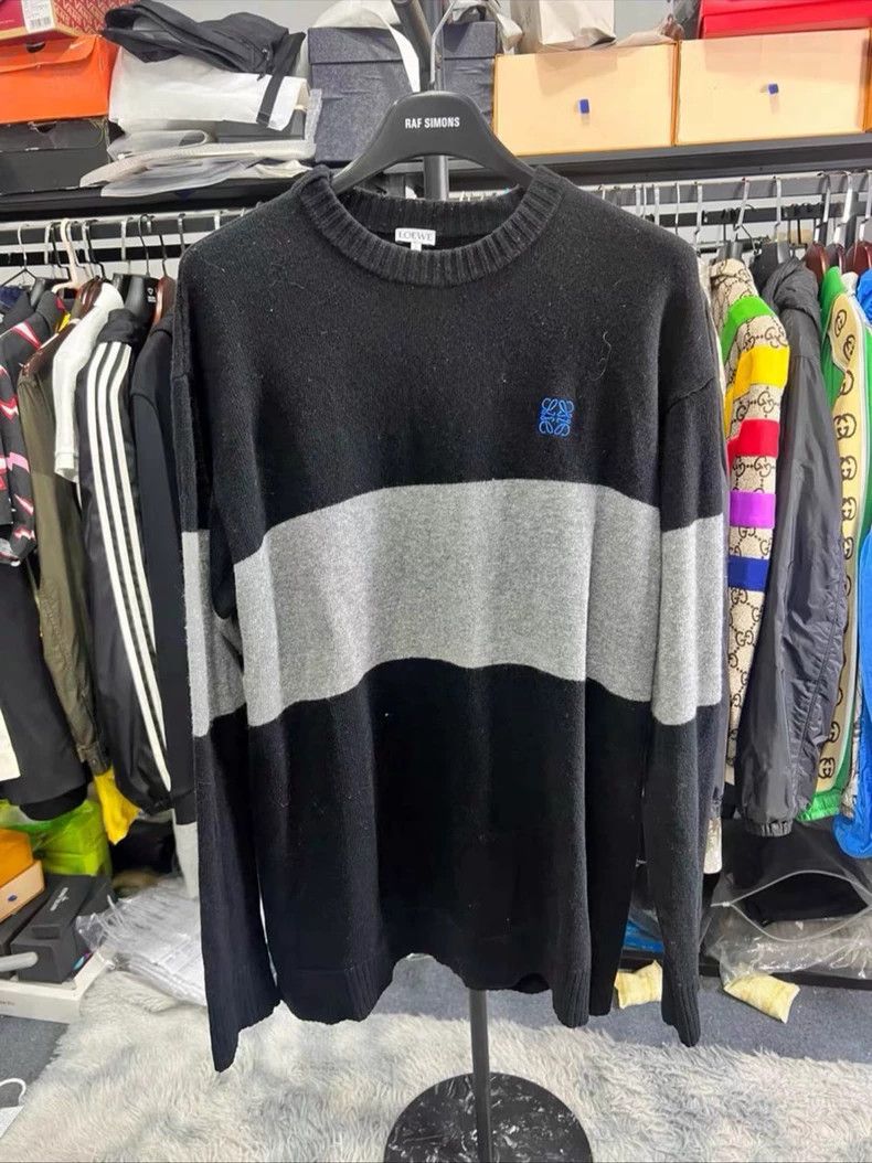 Loewe Loewe Wool Knit Sweater with Stripes - dmc Size US L / EU 52-54 / 3 - 1 Thumbnail