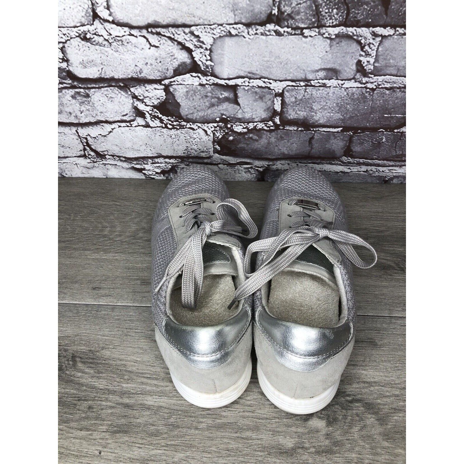 Other Ara Light Gray Knit Fabric Lace Up Casual Sneakers Women Sz Size US 9.5 / IT 39.5 - 14 Thumbnail