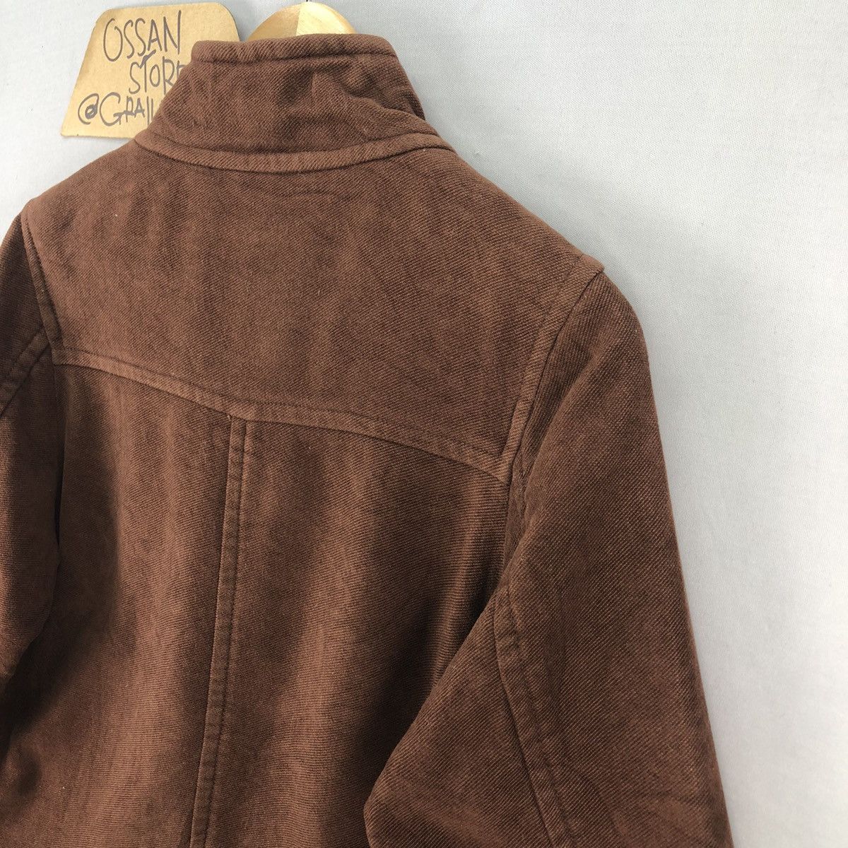Japanese Brand Vintage Minimalist Brown Denim Zipper Jacket Size US S / EU 44-46 / 1 - 12 Thumbnail