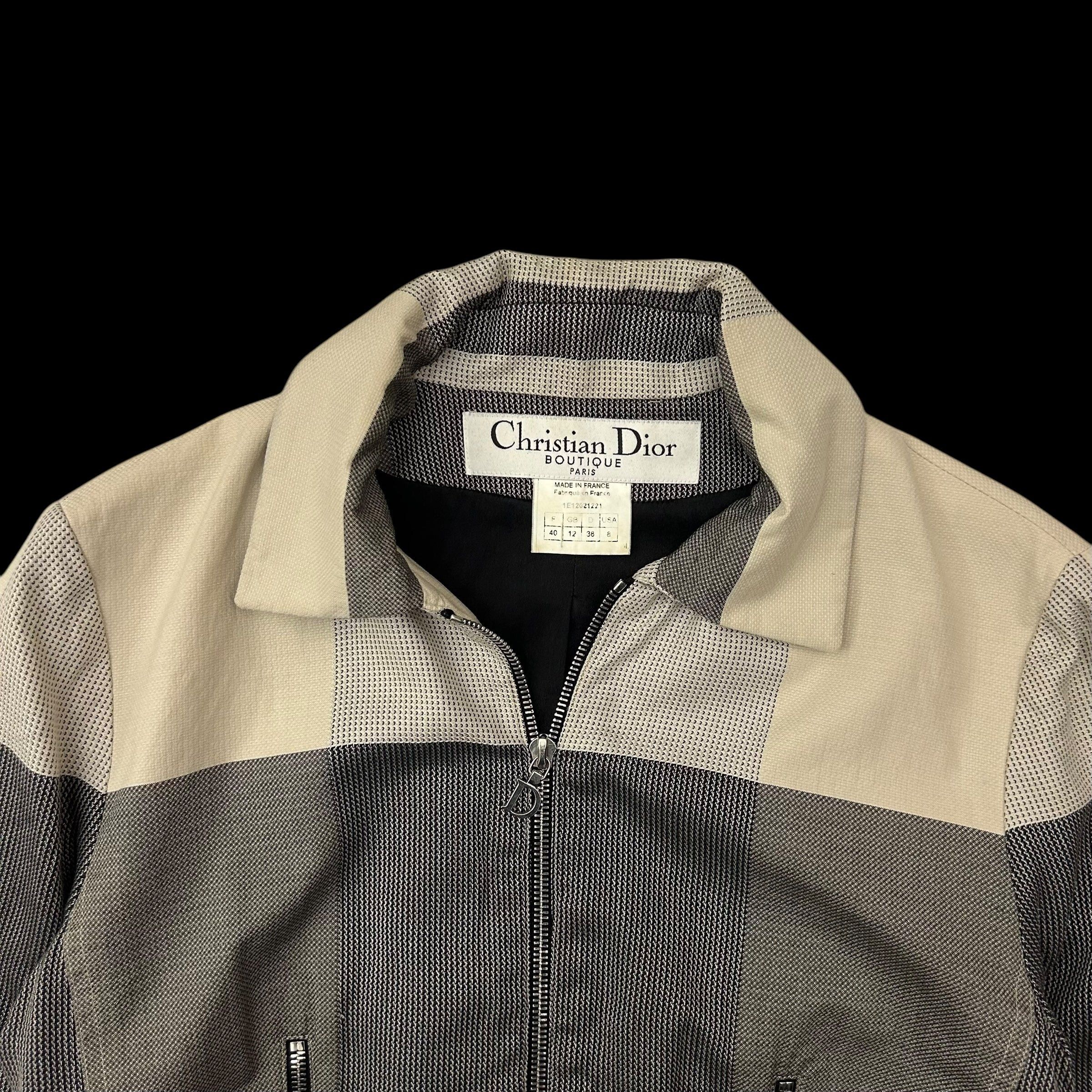 Dior Dior Vintage Women’s Checkered Cropped Jacket Size S / US 4 / IT 40 - 3 Thumbnail