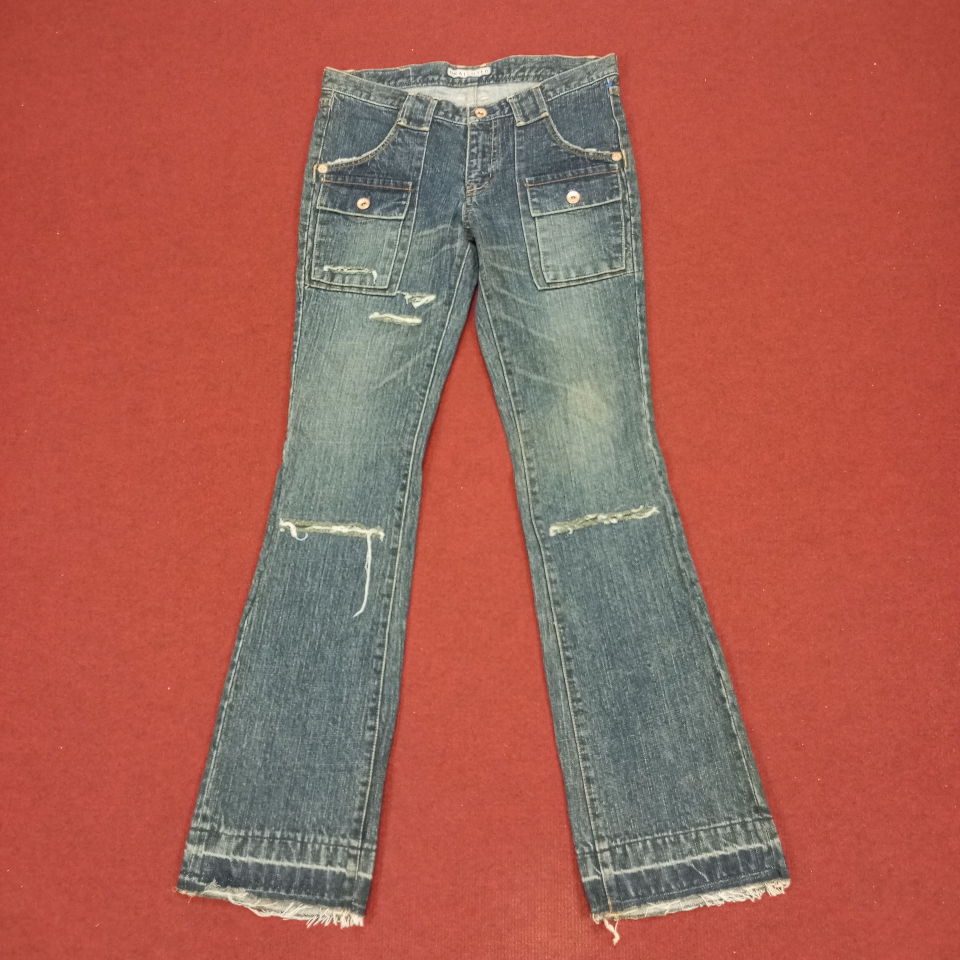 Japanese Brand Unalloyed Fashion Bush Jeans Style Streetwear Rock Punk Size 32" / US 10 / IT 46 - 1 Thumbnail