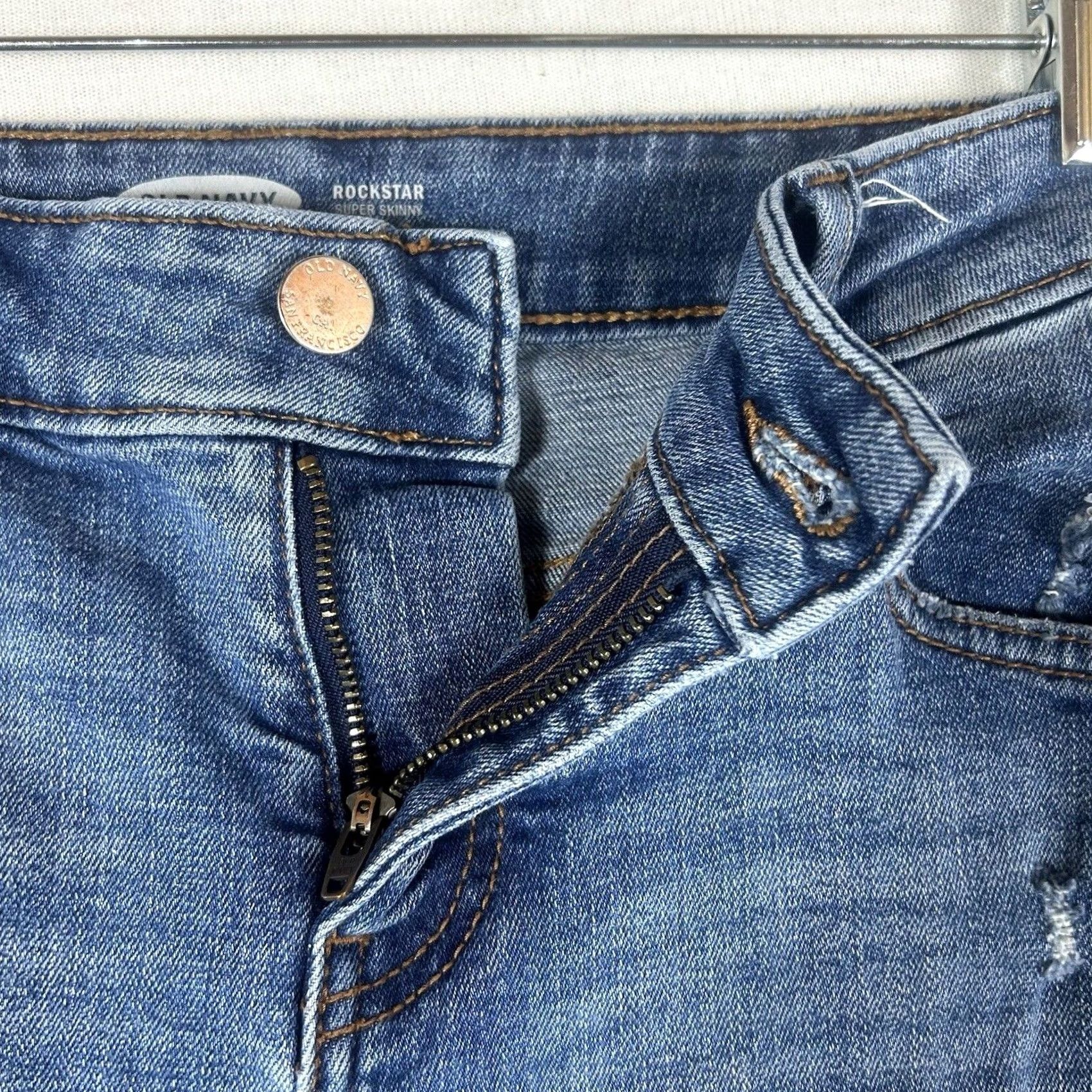 Old Navy Old Navy Rockstar Skinny Jeans Womens Size 2 Blue Denim Mid Rise Slim Fit Pockets Stretch Size 26" / US 2 / IT 38 - 3 Thumbnail