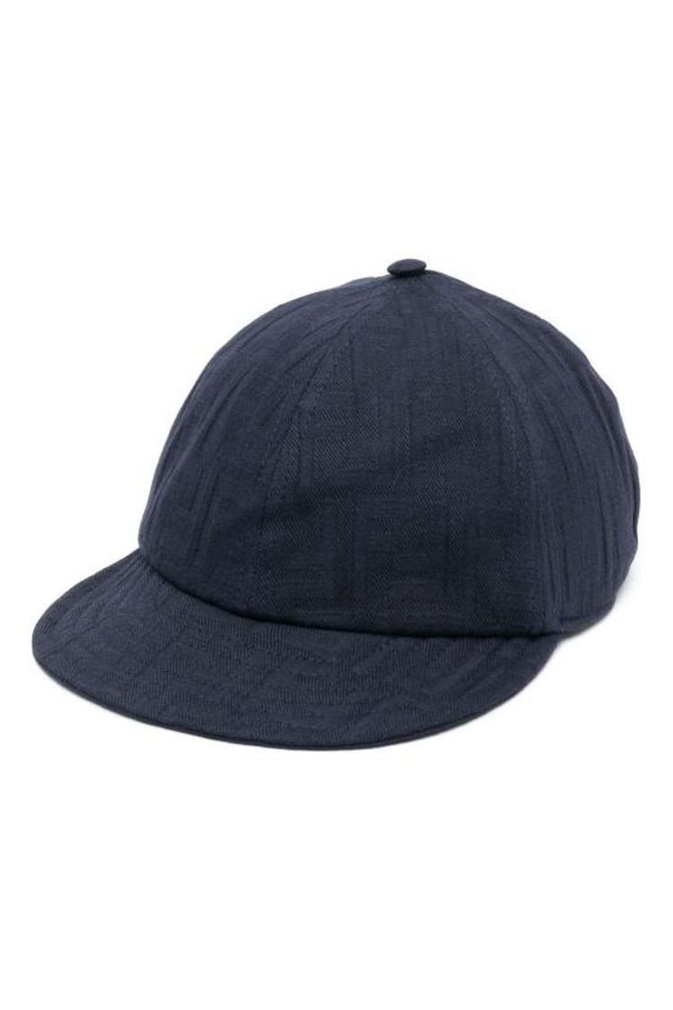 Fendi FENDI navy blue FF logo monogram cotton baseball cap Medium Size ONE SIZE - 1 Thumbnail