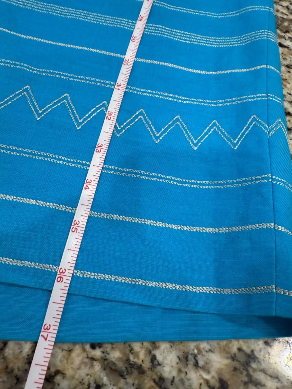 Other Kasper linen blend embroidered maxi skirt teal white SZ 14 Size 36" / US 14 / IT 50 - 10 Thumbnail
