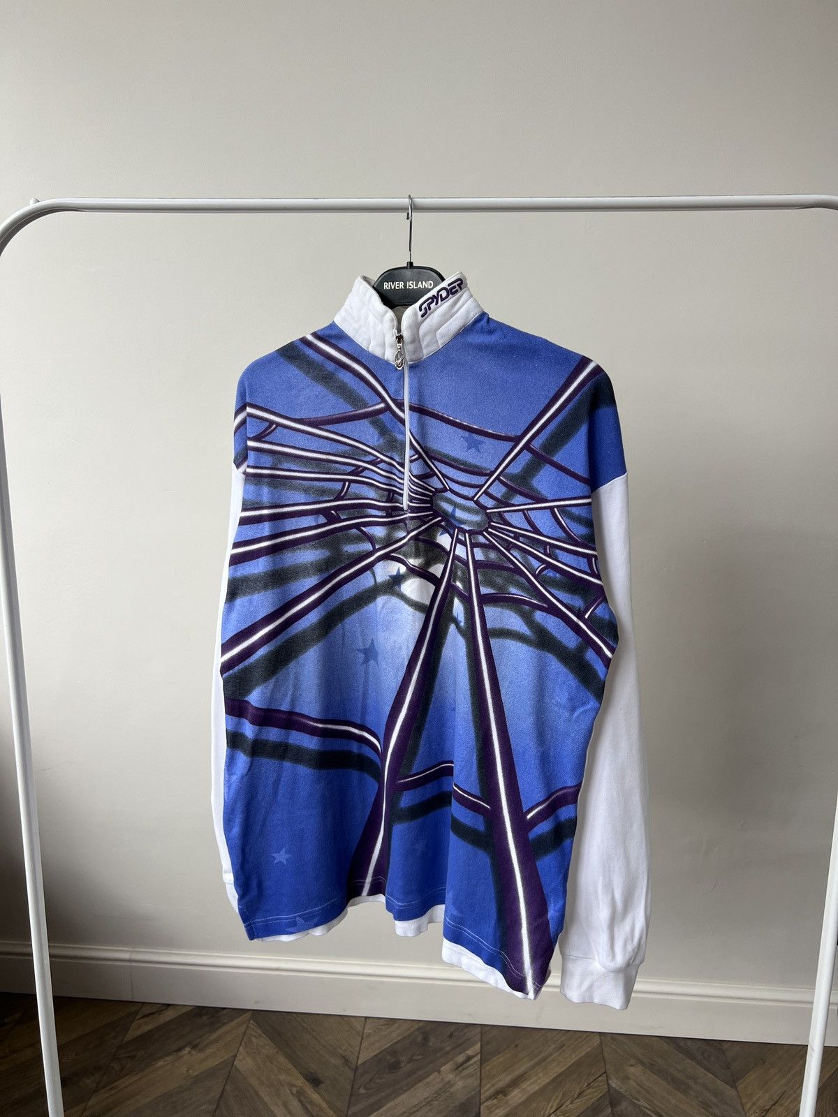 Spyder Vintage 90s Y2K Spyder Spider Web Big Logo Long Sleeve Stars Size US M / EU 48-50 / 2 - 2 Thumbnail