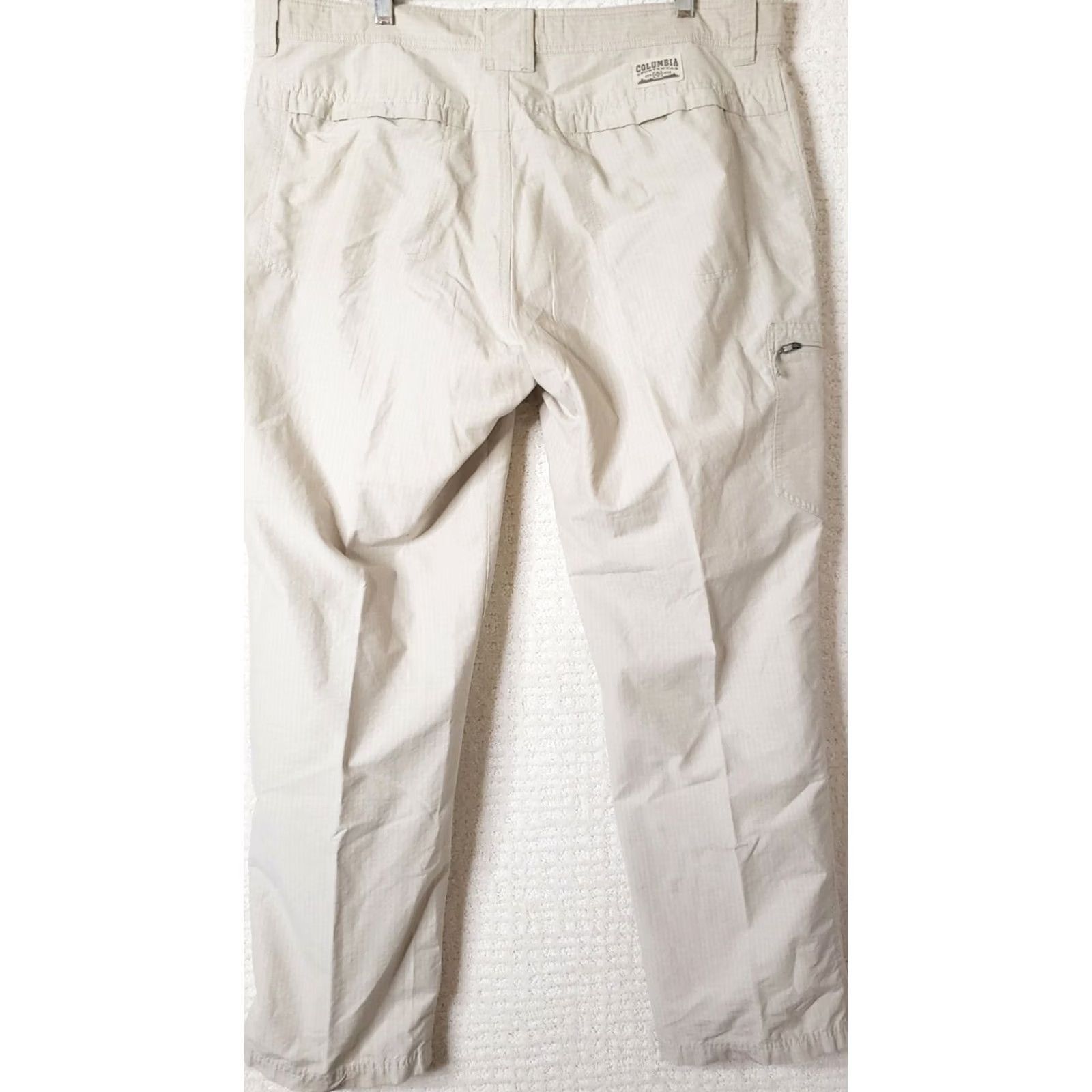 Vintage Columbia Omni Shade Ripstop Cargo Pants Mens 40x32 Beige Fishing Hiking Workwear Size US 40 / EU 56 - 5 Thumbnail