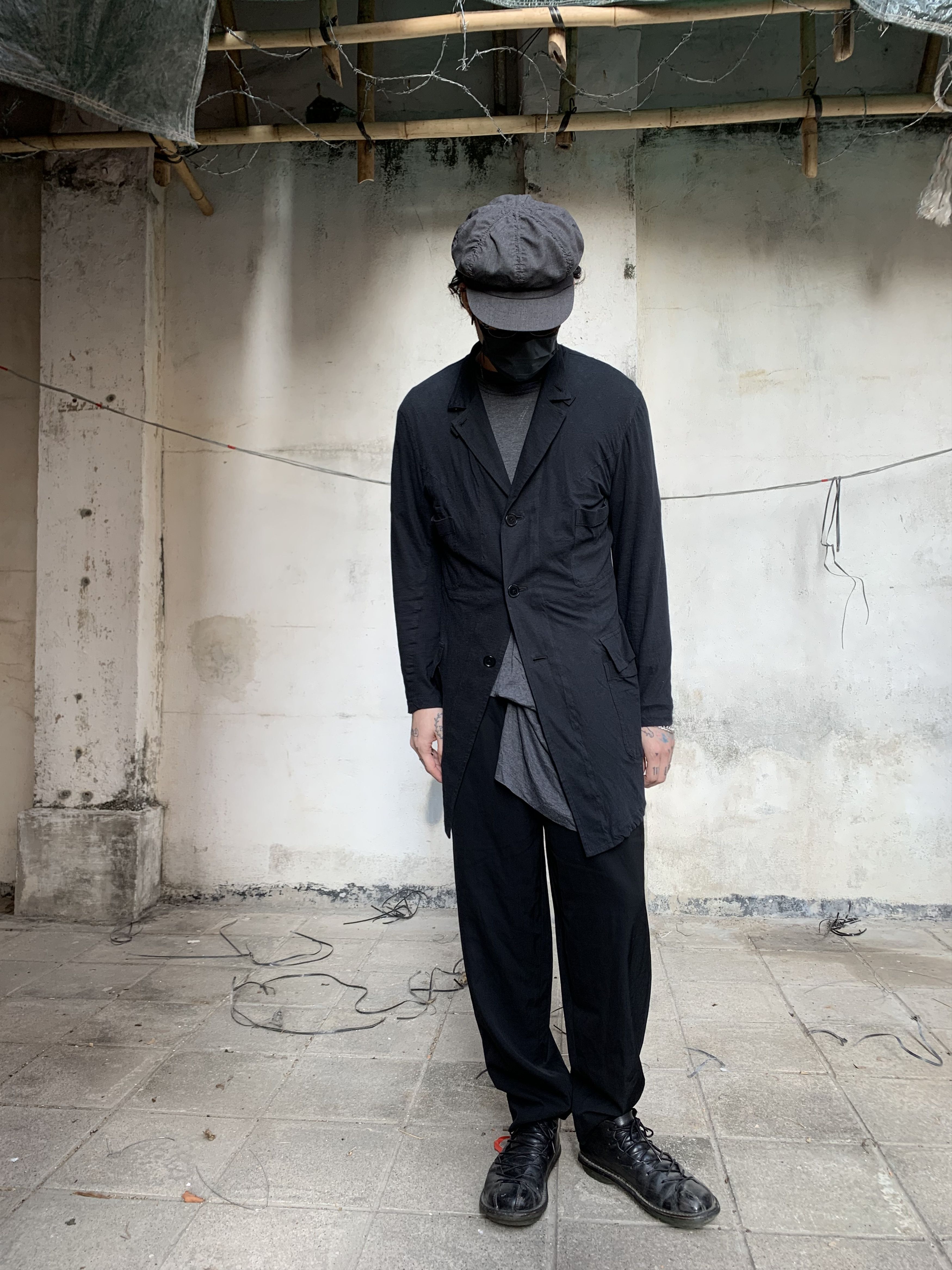 Yohji Yamamoto Yohji Yamamoto Pour Homme Loose Patched Back Blazer Jacket Size US M / EU 48-50 / 2 - 1 Thumbnail