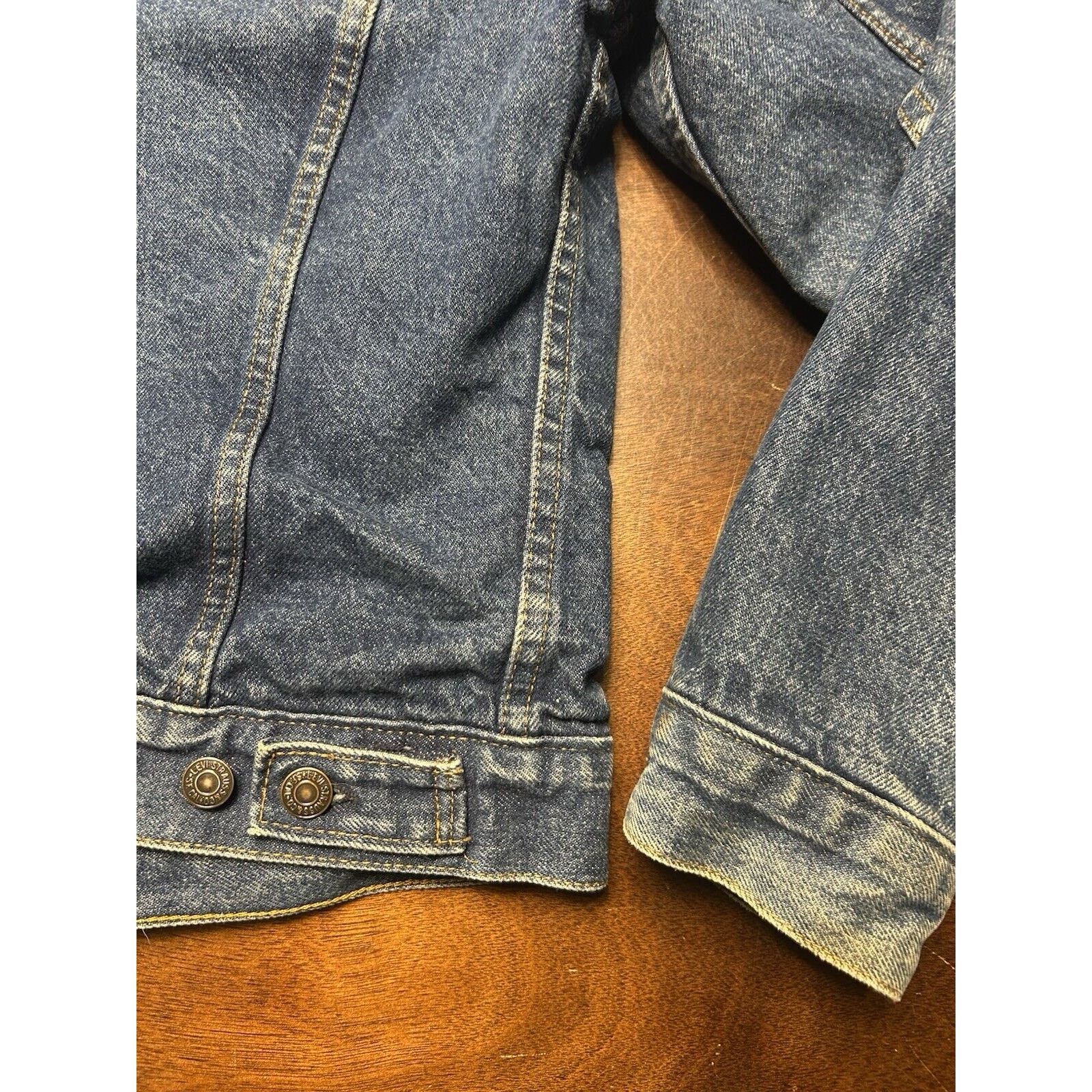 Levi's VTG 80s Levi's Flannel Lined Denim Trucker Jacket 70411-0816 Size US M / EU 48-50 / 2 - 10 Thumbnail