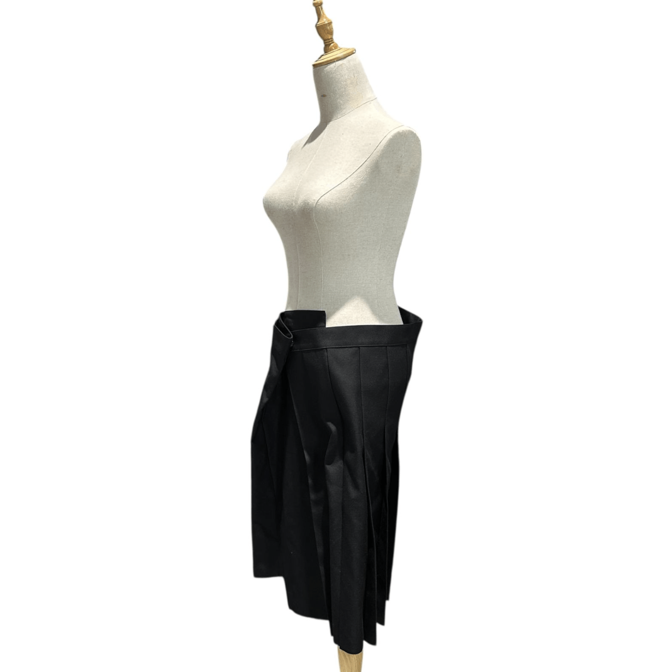 Junya Watanabe COMME des GARCONS JUNYA WATANABE - Wrap Pleated Wool Skirt Size 33" - 4 Thumbnail