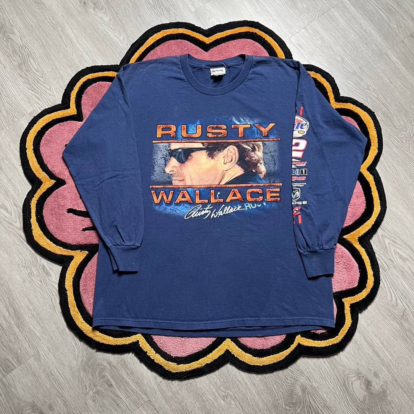 Vintage Y2K Chase Authentics Rusty Wallace Double Sided Longsleeve