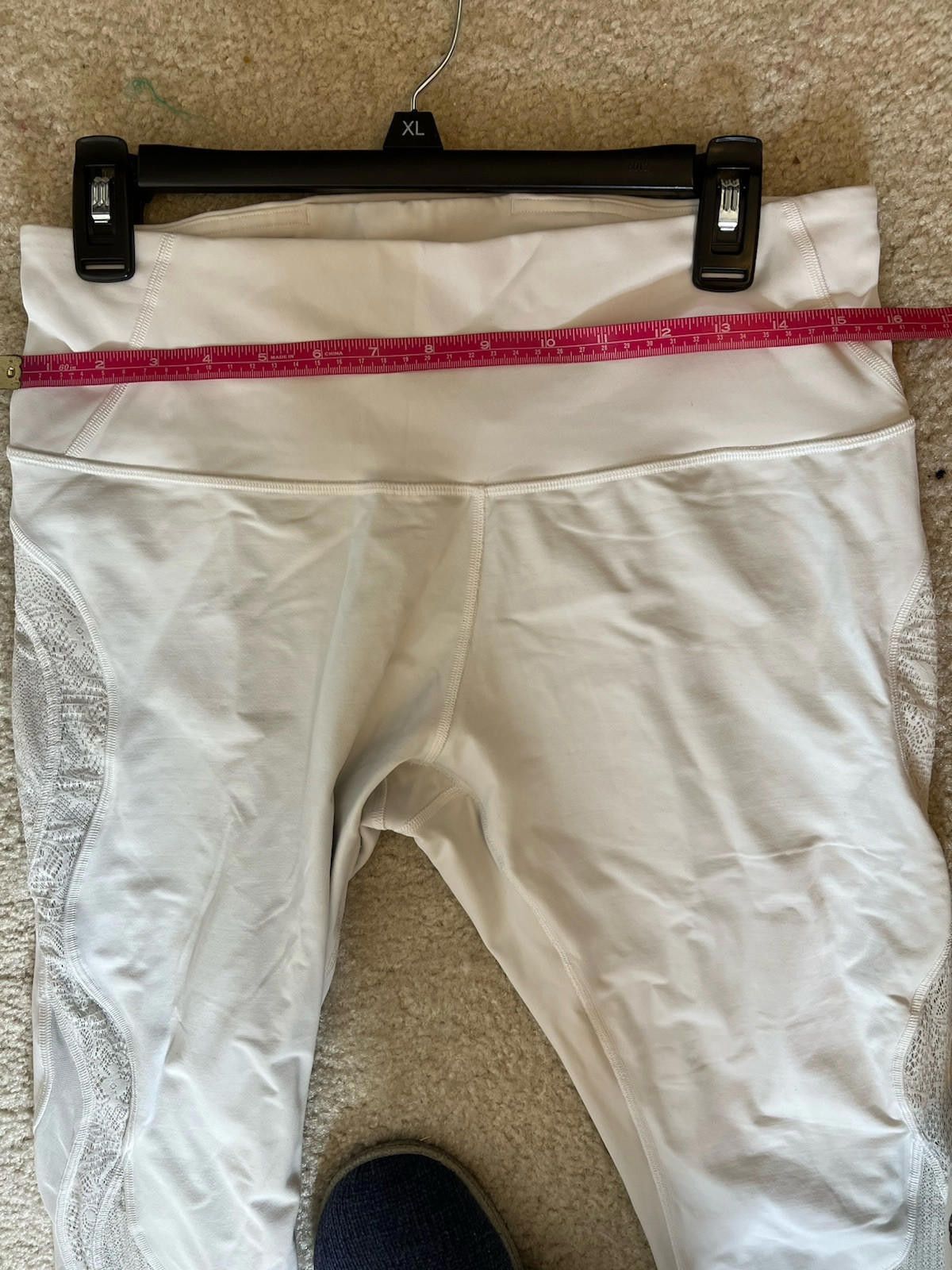 Designer Lululemon Wunder Under Crop 21" *Lace White Sz12 Size 34" / US 12 / IT 48 - 5 Thumbnail