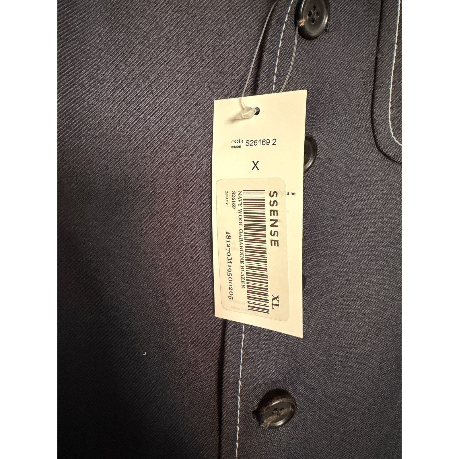 Comme des Garcons Comme des Garçons NWT Navy Blue Wool Gabardine Blazer Size US XS / EU 42 / 0 - 6 Thumbnail