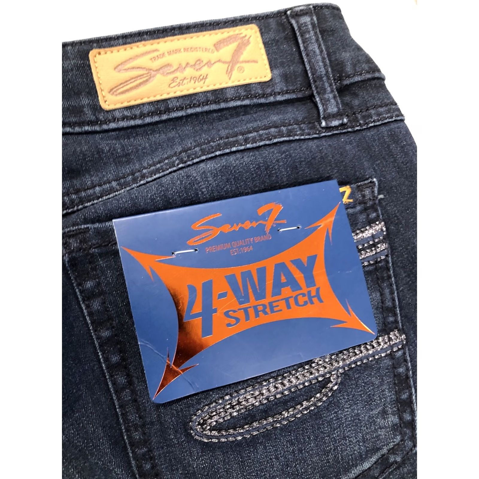Vintage Seven7 Wash(Blue) Skinny High Rise Ankle Jeans Size 6 NWT Helios 4.00 Denim Womens Jeans Skinny Lightweight Solid Blue 2010s Size 28" / US 6 / IT 42 - 5 Thumbnail