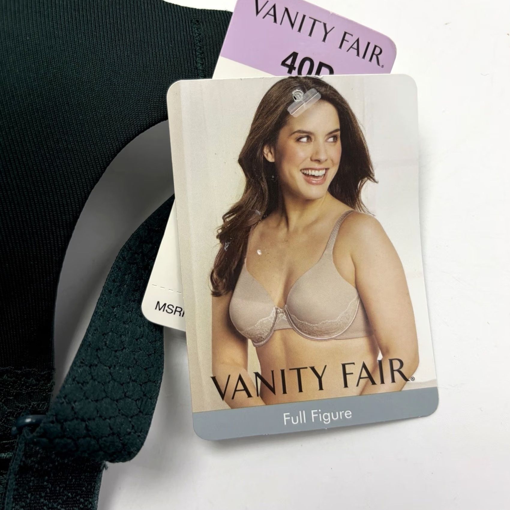 Vintage Vanity Fair Beauty Back Bra 40D Green Full-Figure Smoother Lace New 76382 Women Size ONE SIZE - 4 Thumbnail