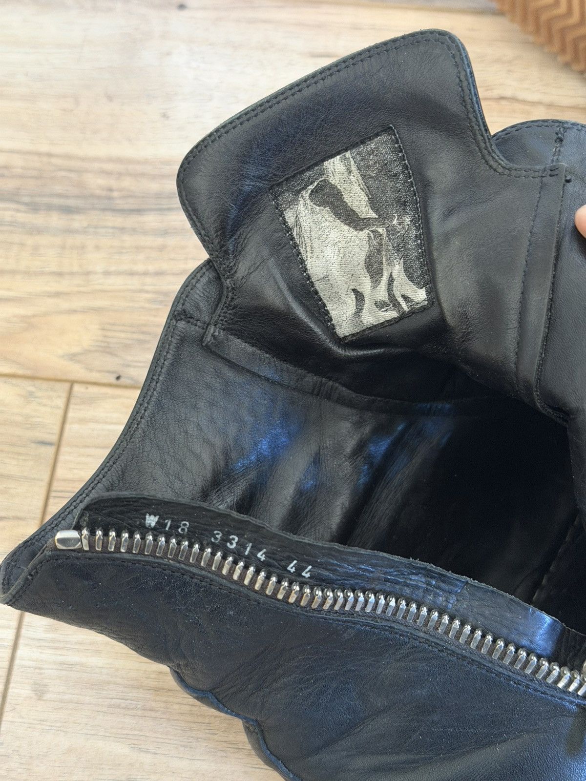 Rick Owens FW18 Mainline Leather Ramone Hightop Sneakers 44 Size US 11.5 / EU 44-45 - 7 Thumbnail