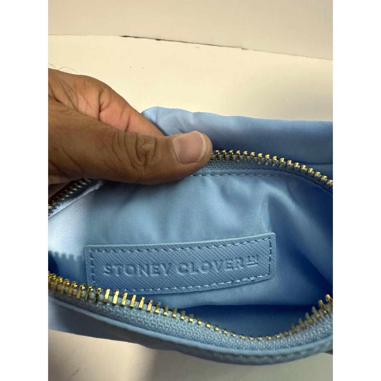 Vintage Stoney Clover Lane Bag Scrunch Handle Periwinkle Blue Nylon Zip Classic Women Size ONE SIZE - 6 Thumbnail