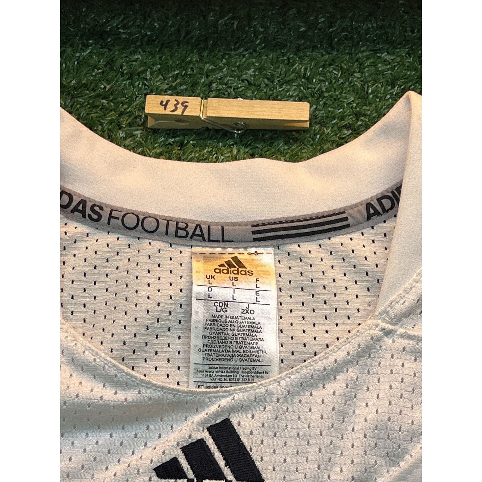 Adidas Adidas Football Jersey White Size L Men's Large 350 TECHFIT Size US L / EU 52-54 / 3 - 4 Thumbnail