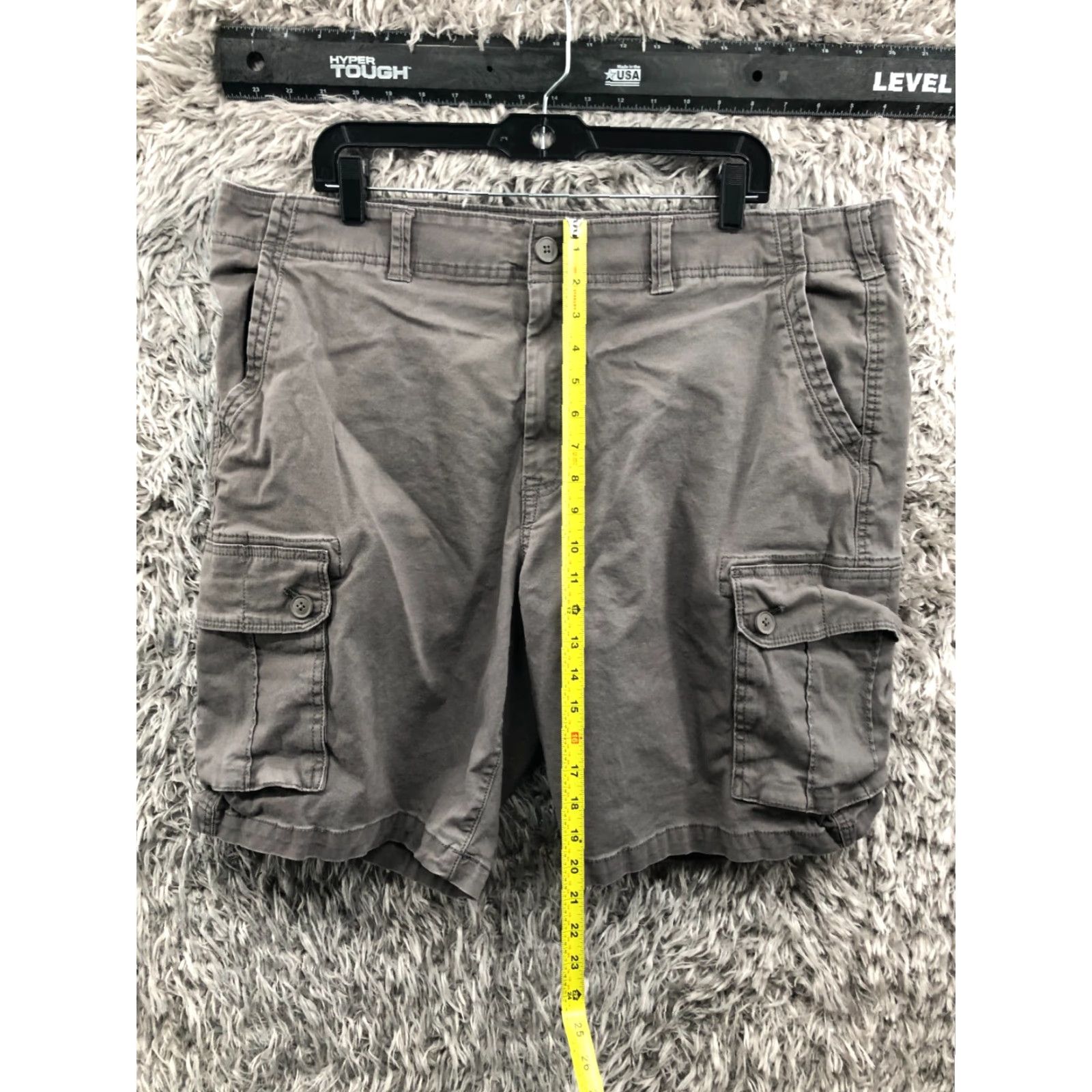 Vintage Sonoma Cargo Shorts Mens Size 40 Medium Wash Gray 5-Pocket Design Belt Loops Regular Front Flat Rise Mid 10 in Cotton Blend Size US 40 / EU 56 - 3 Thumbnail