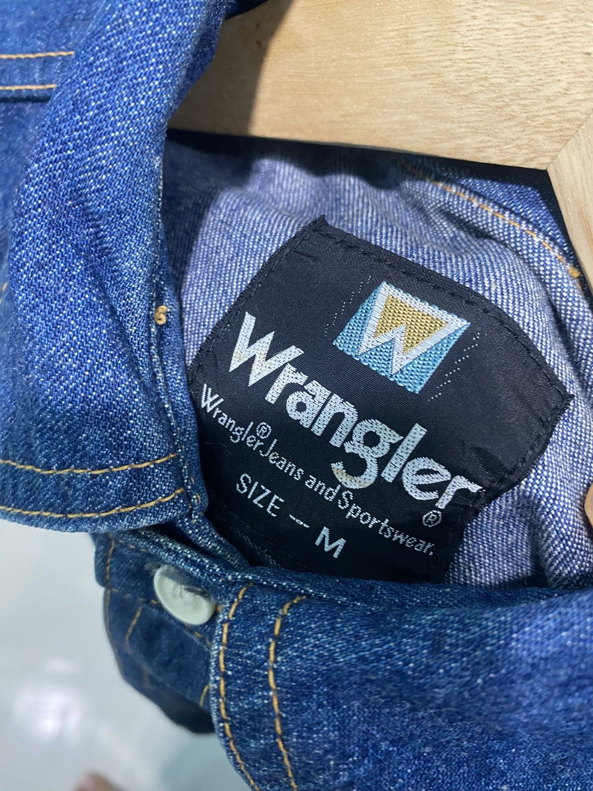 Wrangler Vintage 90s Wrangler Denim Western Shirt Size US M / EU 48-50 / 2 - 10 Thumbnail