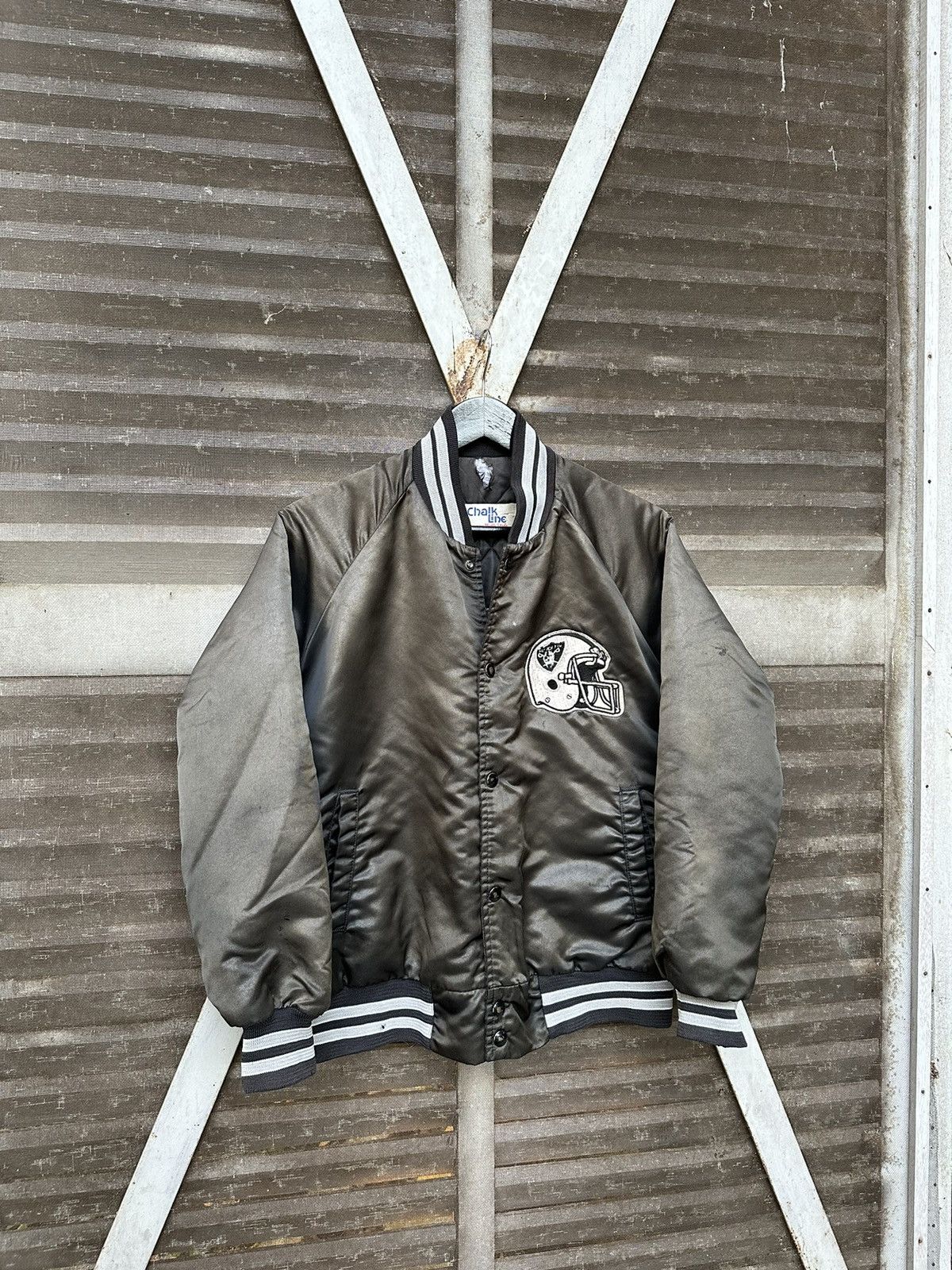 Vintage **rare**Vintage 80s Oakland Riders Embroidery Bomber jacket Size US S / EU 44-46 / 1 - 7 Thumbnail