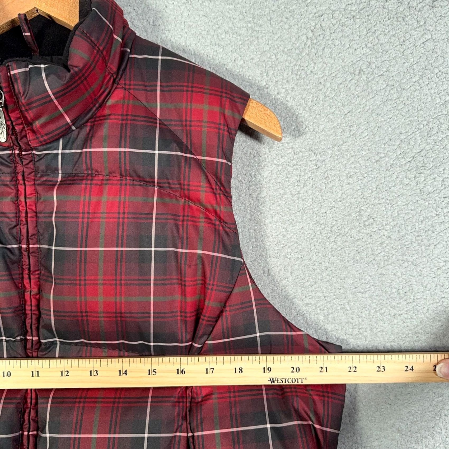Eddie Bauer Eddie Bauer Puffer Vest Womens 1X Red Black Plaid Down Full Zip Vest Size XL / US 12-14 / IT 48-50 - 5 Thumbnail