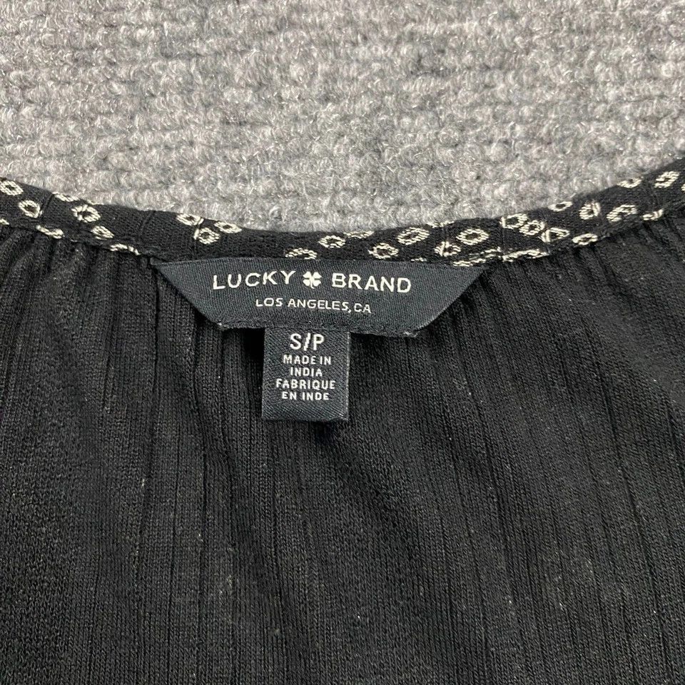 Lucky Brand Lucky Brand Top Women's Small Long Sleeve V-Neck Blouse S Size S / US 4 / IT 40 - 3 Thumbnail