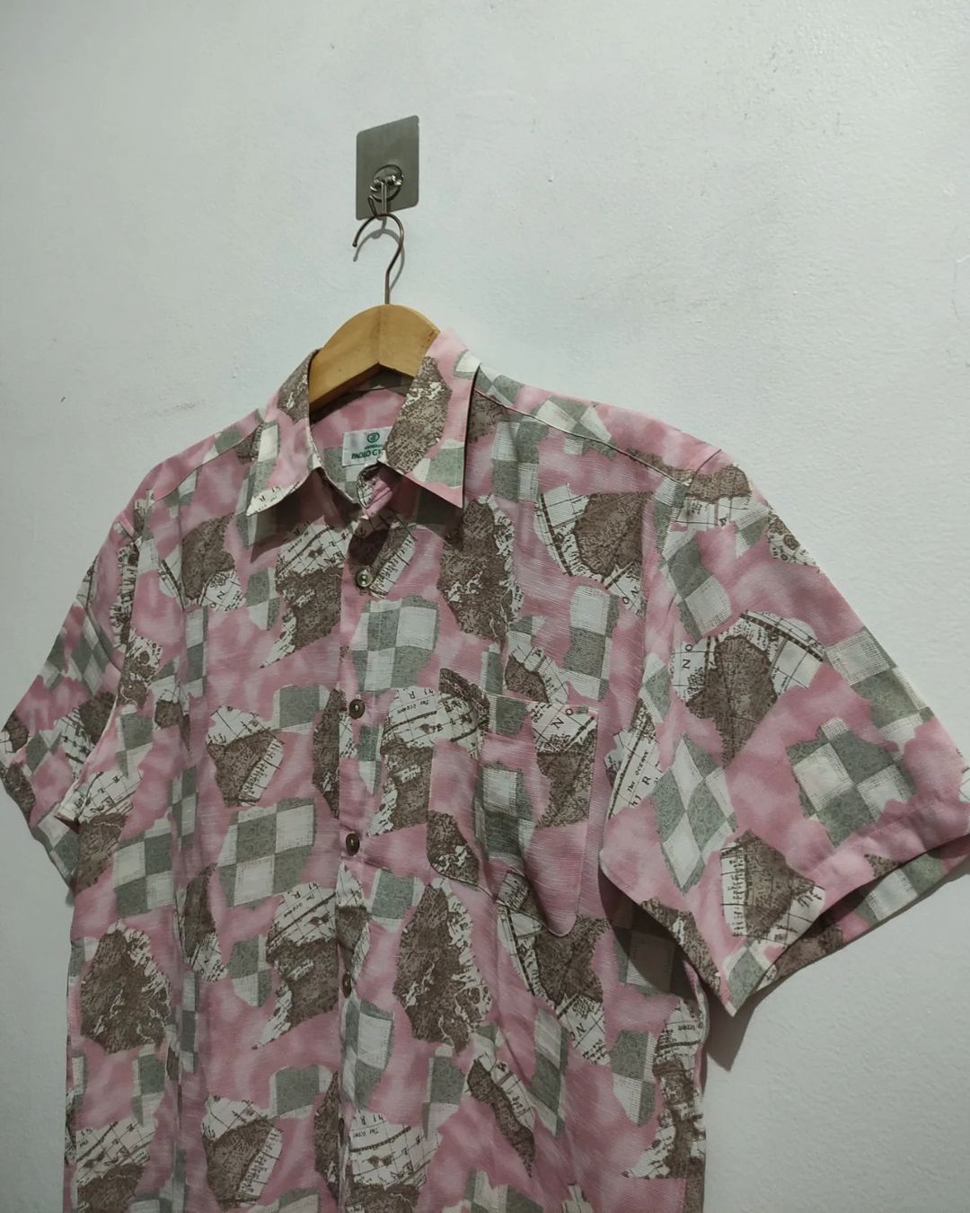 Paolo Gucci × Vintage Paolo Gucci Maps Print Vintage Shirt Size US L / EU 52-54 / 3 - 2 Thumbnail