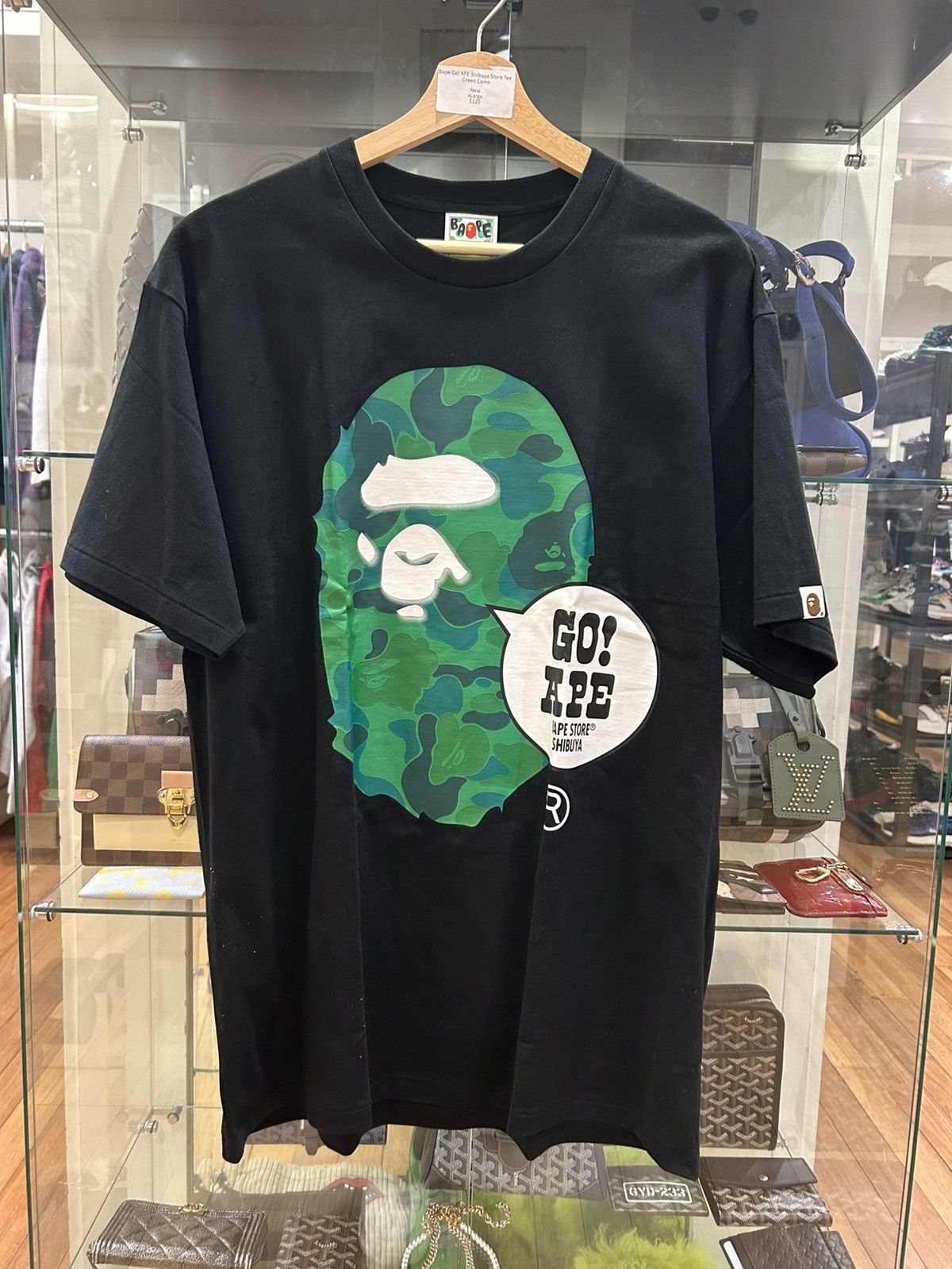 Bape Bape Go! Ape Shibuya Store Tee - Black Size US XL / EU 56 / 4 - 1 Thumbnail