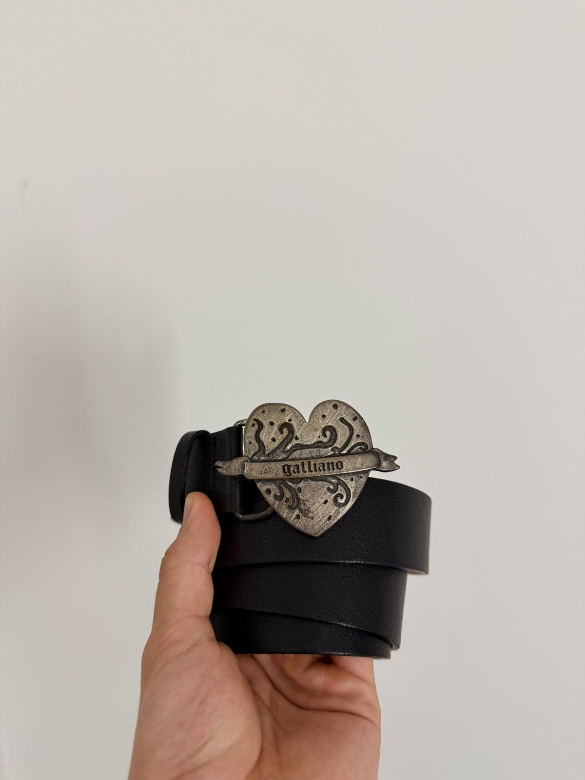 John Galliano John Galliano Newspaper Leather Belt | Grailed