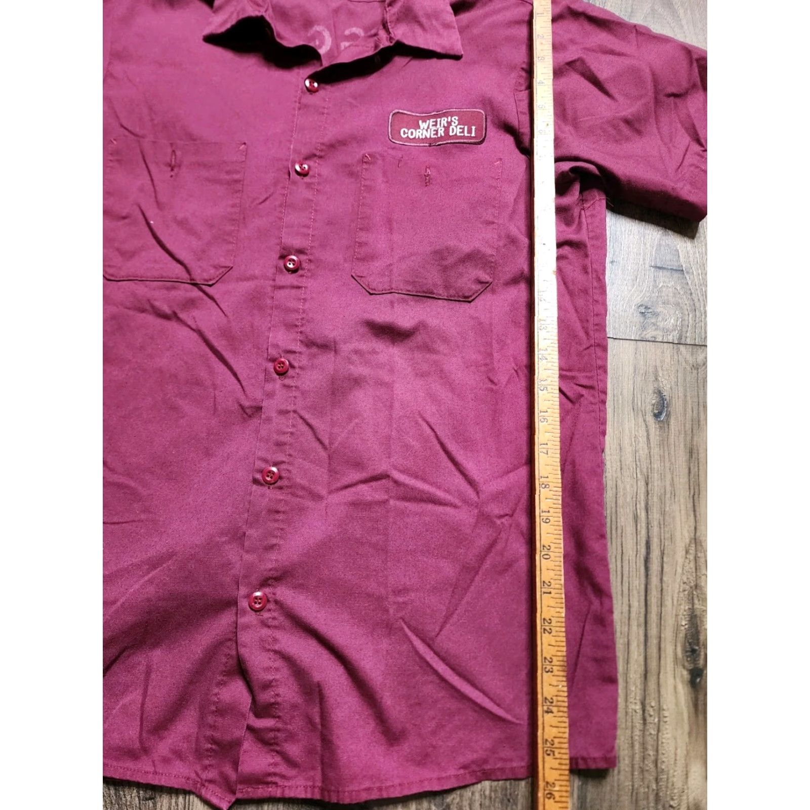 Vintage Vintage Cintas Mechanic Racing Polo Shirt Men M Burgundy 90s Deli Employee Nugget Nectar Ale Size US M / EU 48-50 / 2 - 5 Thumbnail