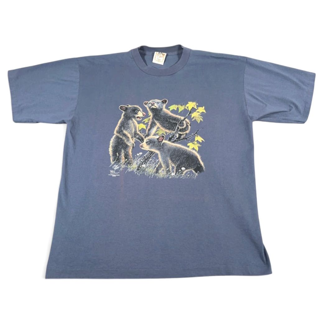 Vintage VINTAGE Wild Cotton Bear Cub Shirt Adult XL Blue Nature Diversity Art USA Made Y2K Mens T-Shirt Short Sleeve Crew Neck Cotton Size US XL / EU 56 / 4 - 2 Thumbnail