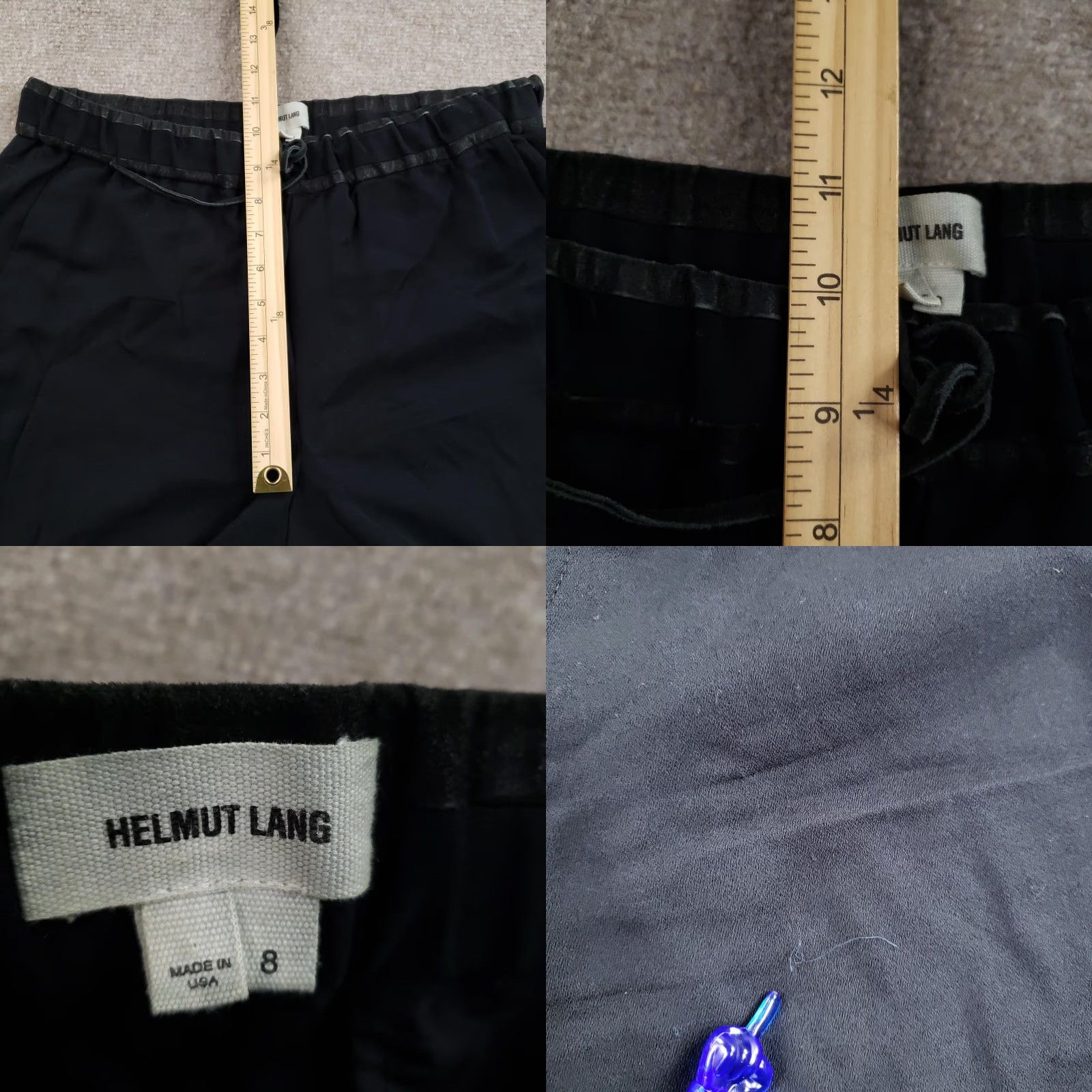 Helmut Lang VINTAGE HELMUT LANG Pants Womens 8 Black Jogger Silk Lined Ankle Zip Tapered Made USA Size 30" / US 8 / IT 44 - 8 Thumbnail