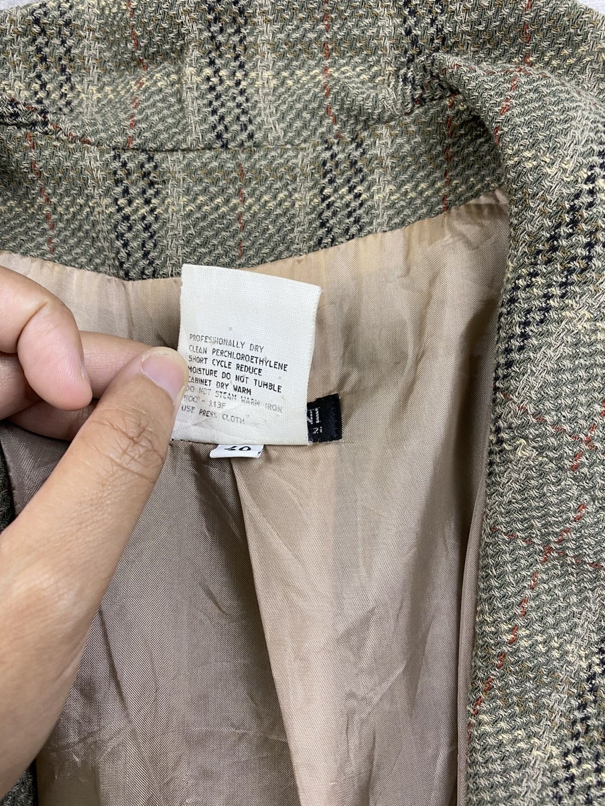 Giorgio Armani Vintage Giorgio Armani Plaid Pattern Double Breasted Blazer Size US M / EU 48-50 / 2 - 11 Thumbnail