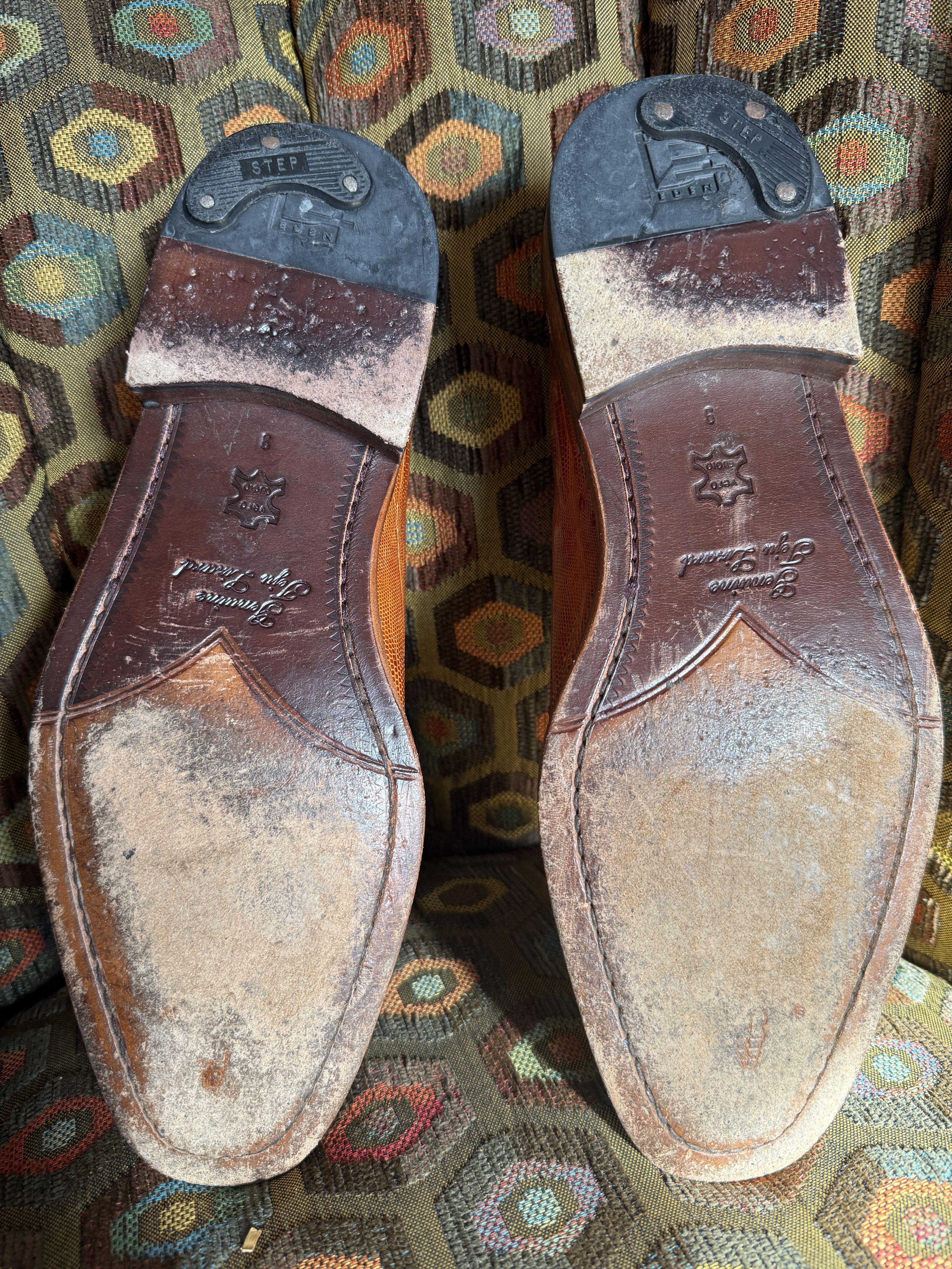 David Eden TWIST teju lizard spectators caramel/bone + box, bag, trees Size US 9 / EU 42 - 7 Thumbnail
