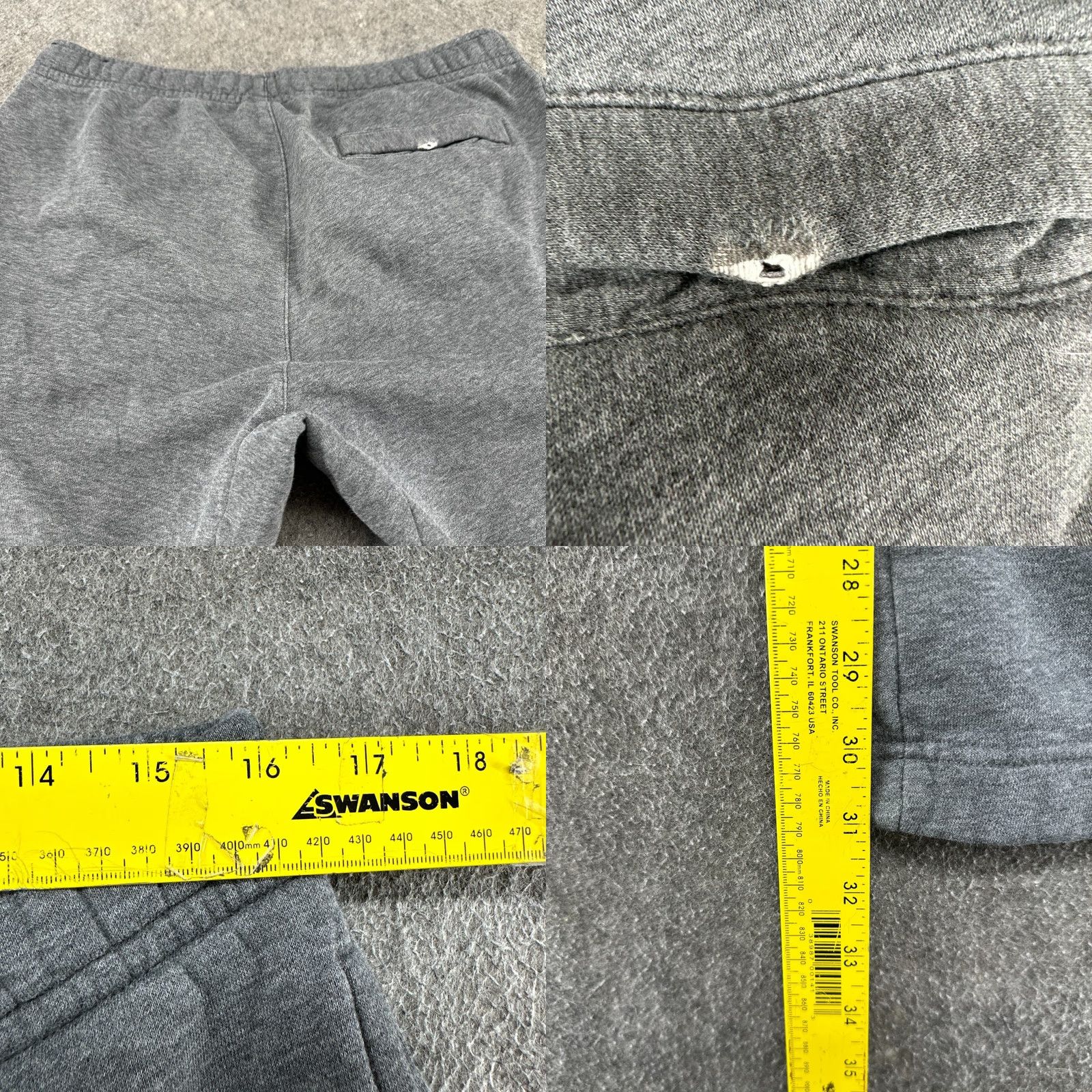 Nike Nike Sweatpants Mens M Grey Club Fleece Straight Leg Swoosh Baggy Cotton Y2K Size US 31 - 8 Thumbnail