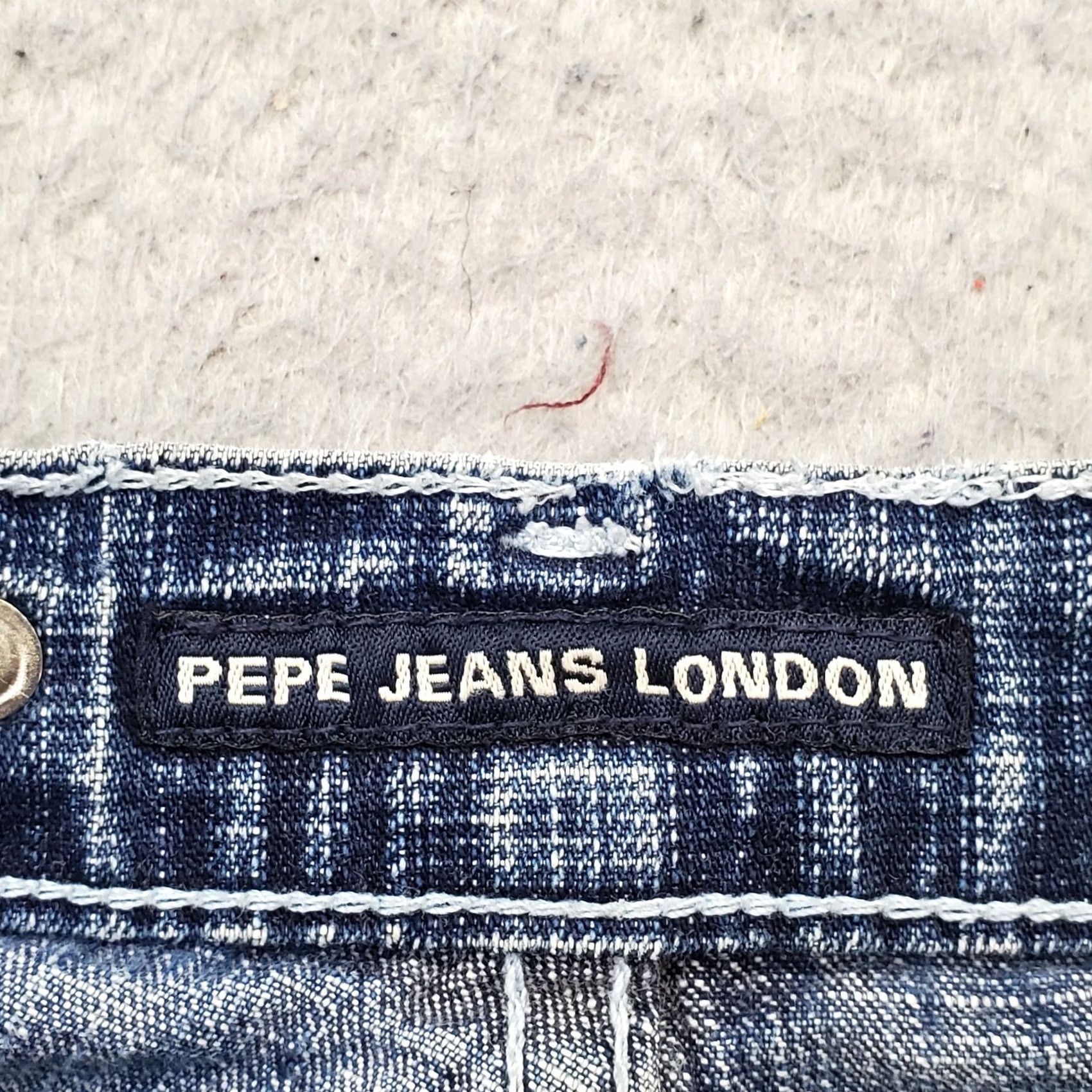 Pepe Jeans Pepe Jeans London Jeans Womens 27 Blue Cropped Stretch Distressed Straight Leg Denim Size 27" / US 4 / IT 40 - 7 Thumbnail