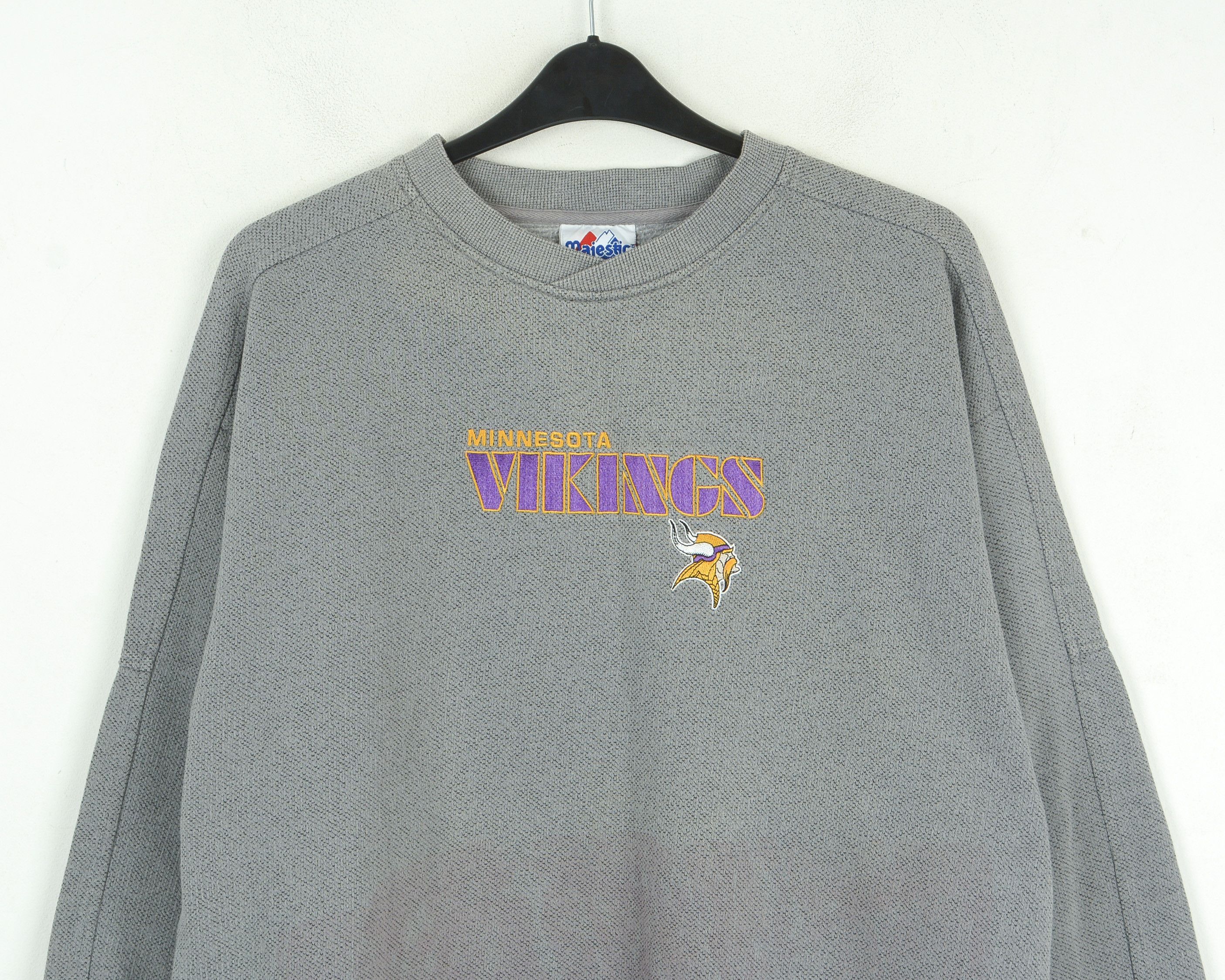 Majestic MINNESOTA VIKINGS 90s by Majestic Jumper L Sweater vtg Size US XL / EU 56 / 4 - 2 Thumbnail