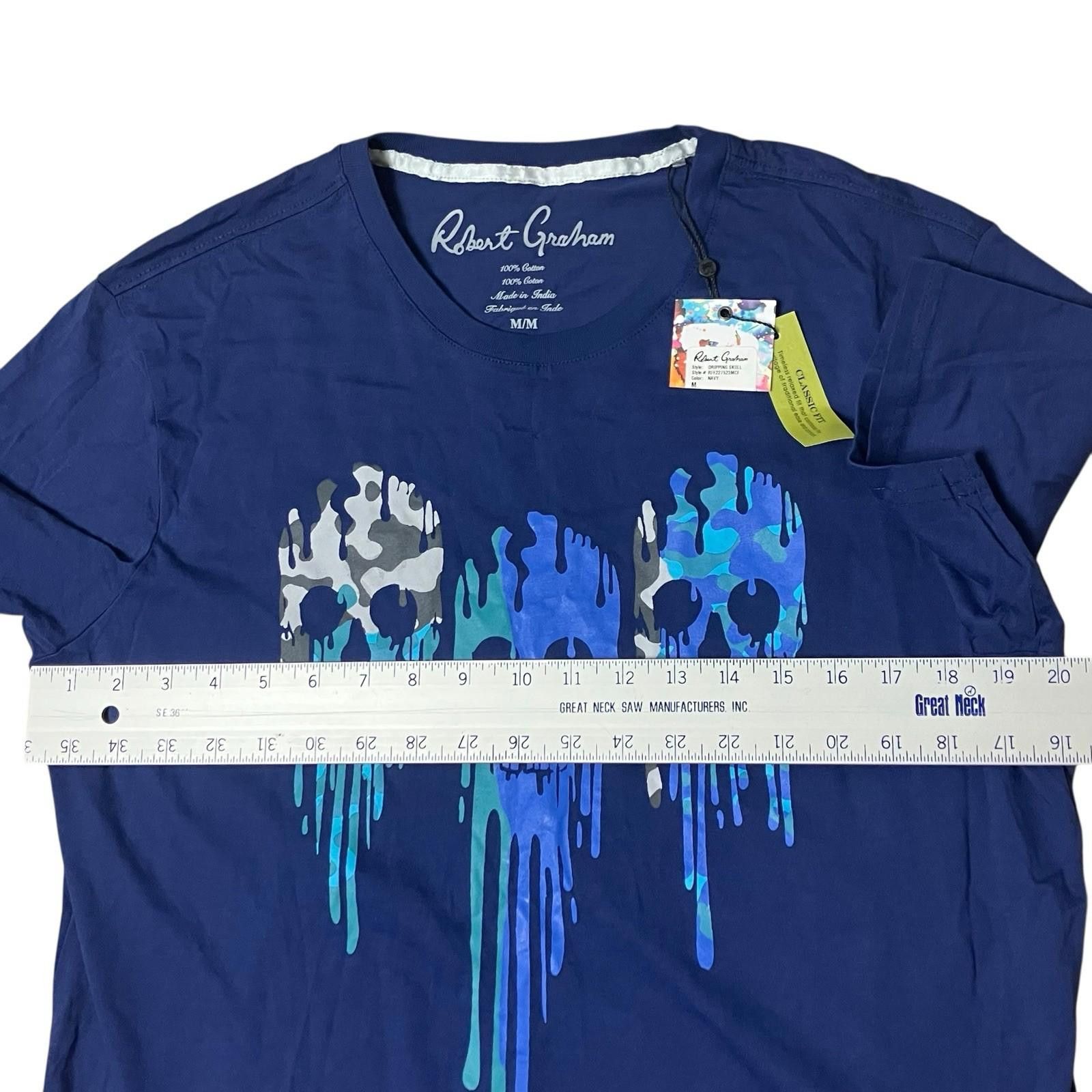 Robert Graham Robert Graham T-Shirt Mens M Darien Skull Dripping Halloween Size US M / EU 48-50 / 2 - 5 Thumbnail