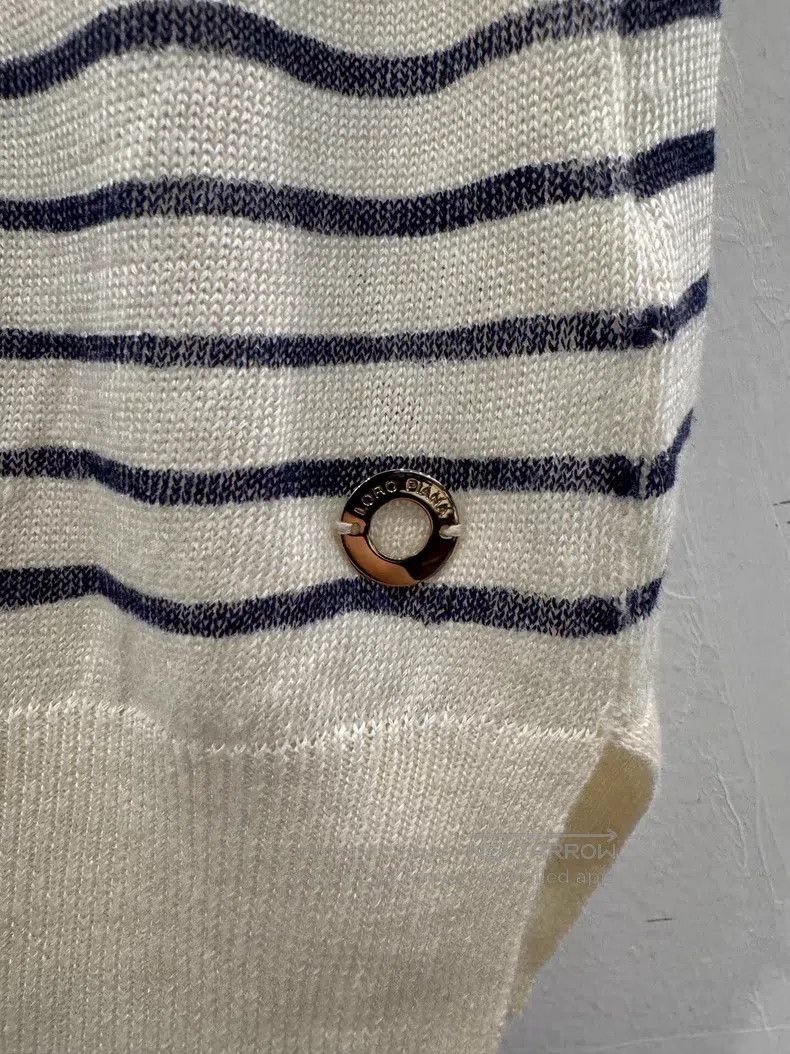 Loro Piana Loro Piana Black and White Colorblocked Striped Metal Logo Size S / US 4 / IT 40 - 3 Thumbnail