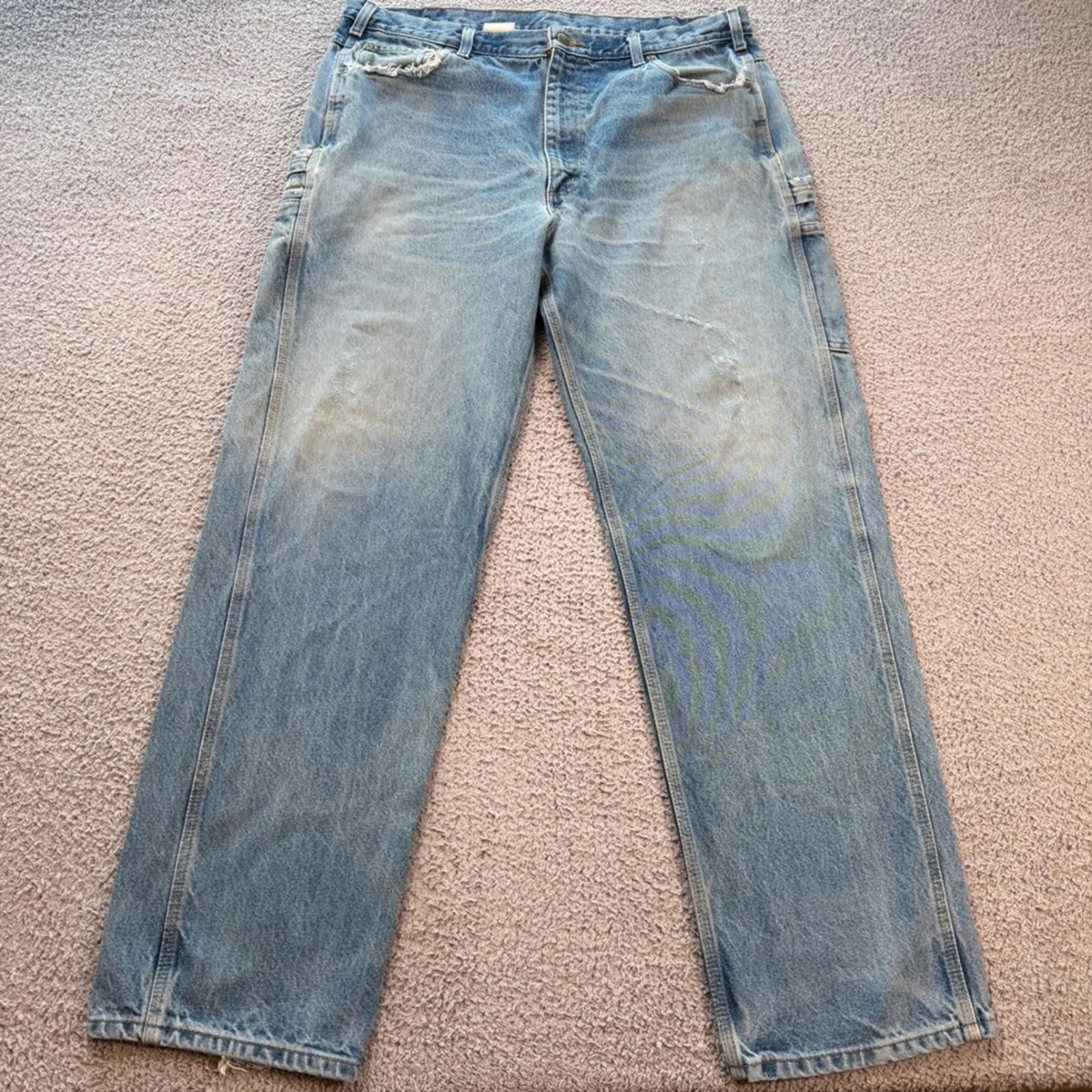 Carhartt Carhartt B171 DST Relaxed Fit Carpenter Jeans Mens 40x34 Size US 40 / EU 56 - 1 Thumbnail