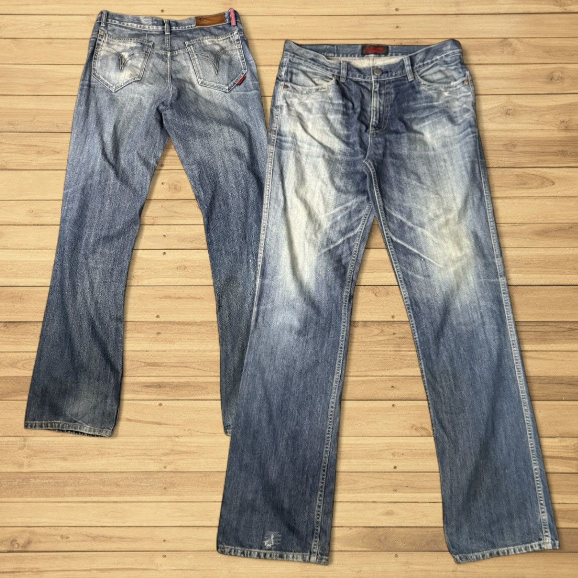 🔥🇯🇵 Vintage 90s Avant Garde Light Wash Stockton Denim