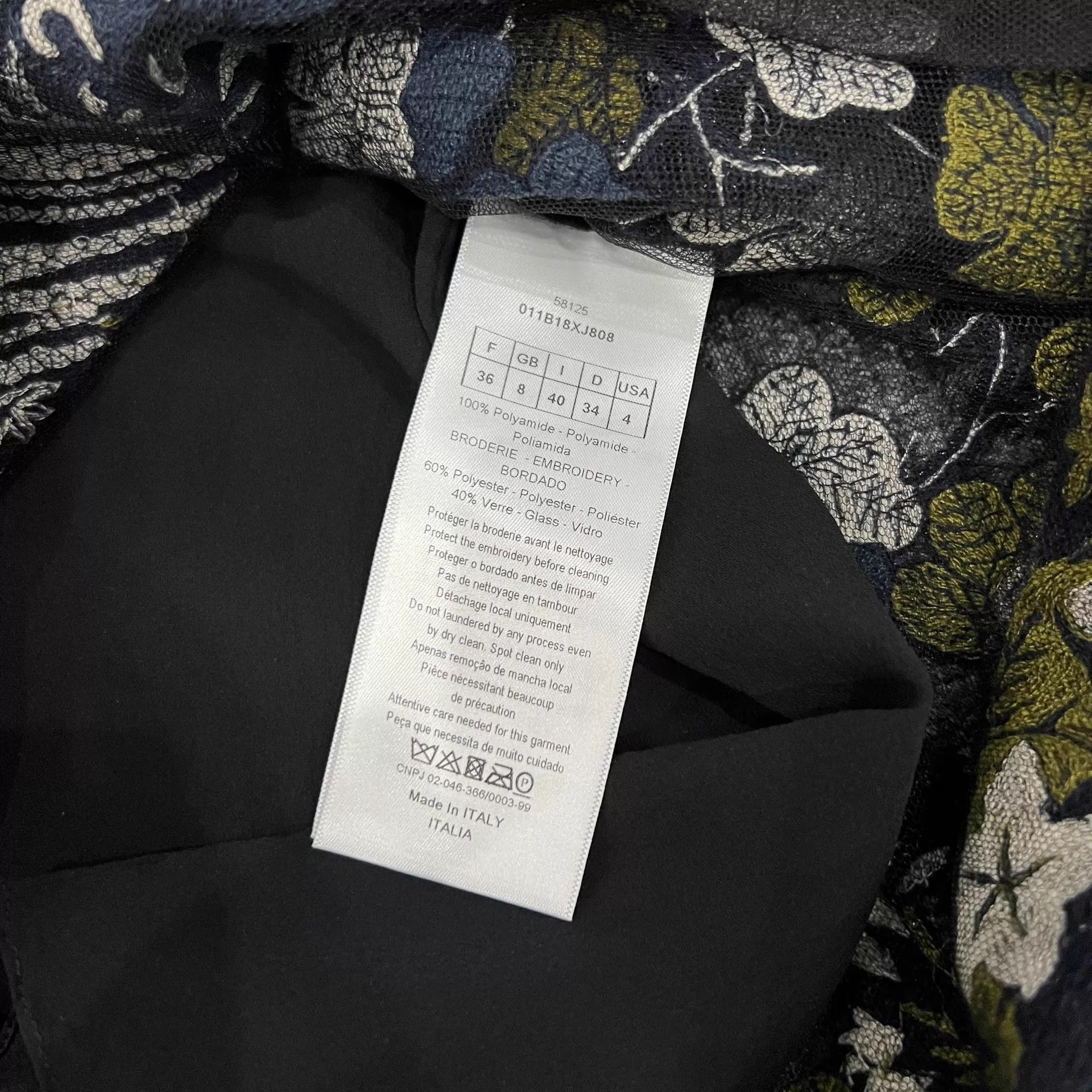 Dior Dior Beaded Embroidered Lace Tulle Lined Top 36 99New Size XS / US 0-2 / IT 36-38 - 7 Thumbnail