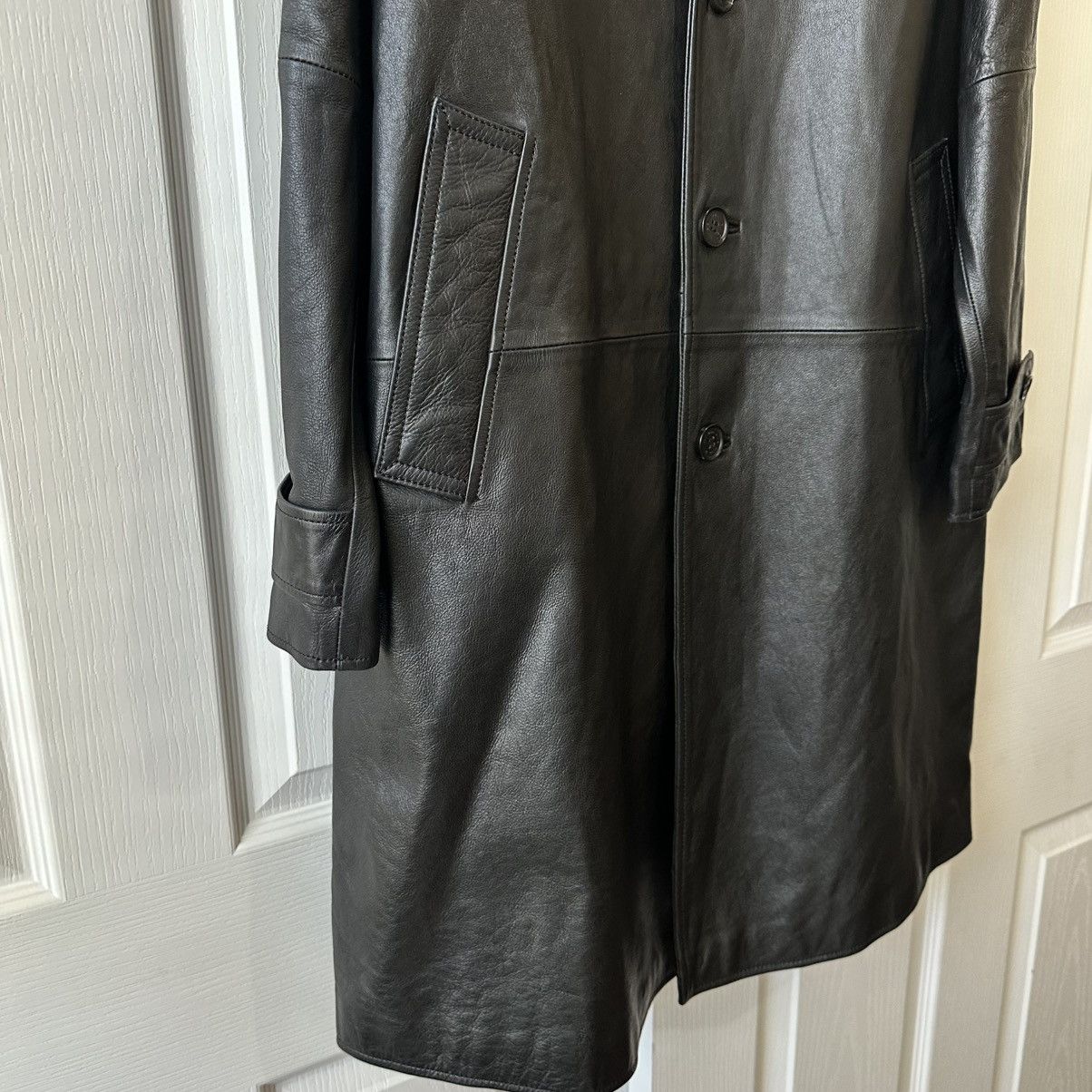 Zara New $439 Zara Steven Meisel Leather Black Trench Coat Large Size US L / EU 52-54 / 3 - 11 Thumbnail