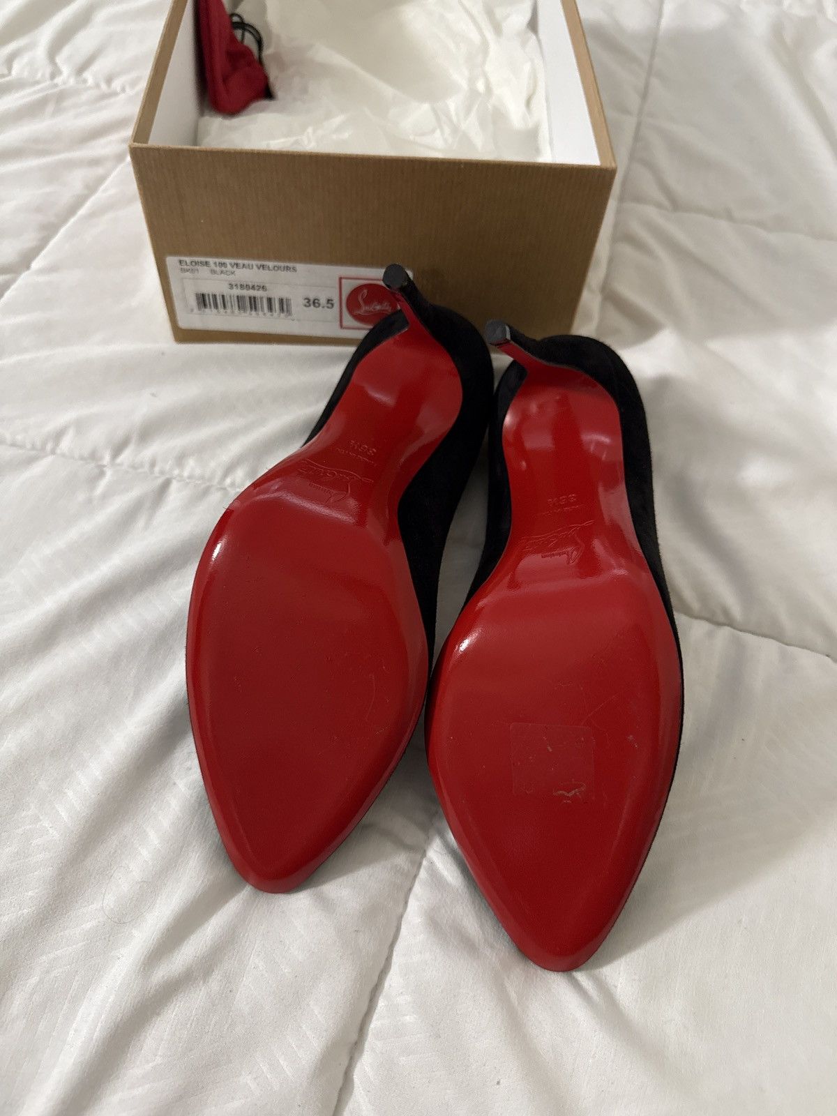 Christian Louboutin Eloise 100 Veau Velors Size US 6.5 / IT 36.5 - 4 Thumbnail