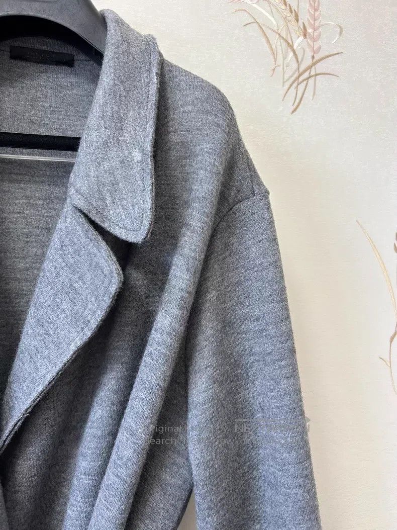 The Row The Row High-End Gray Belted Wool Coat Size L / US 10 / IT 46 - 5 Thumbnail
