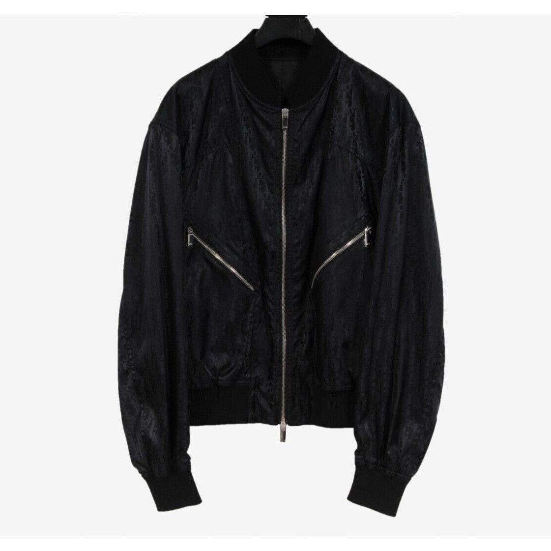 Dior Oblique Bomber Jacket Black Nylon Size US M / EU 48-50 / 2 - 1 Thumbnail